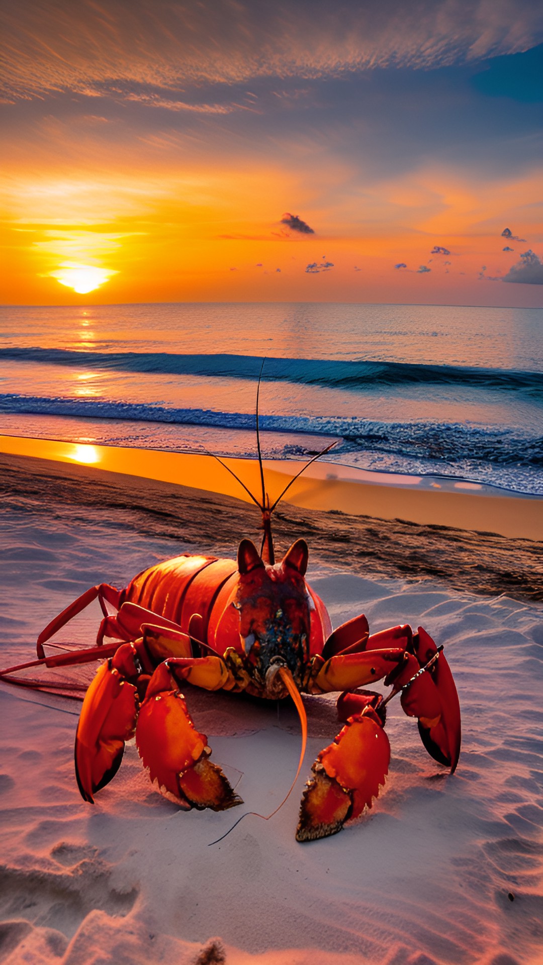 sea creature@sunset - lobster on seashore at sunset in boracay preview