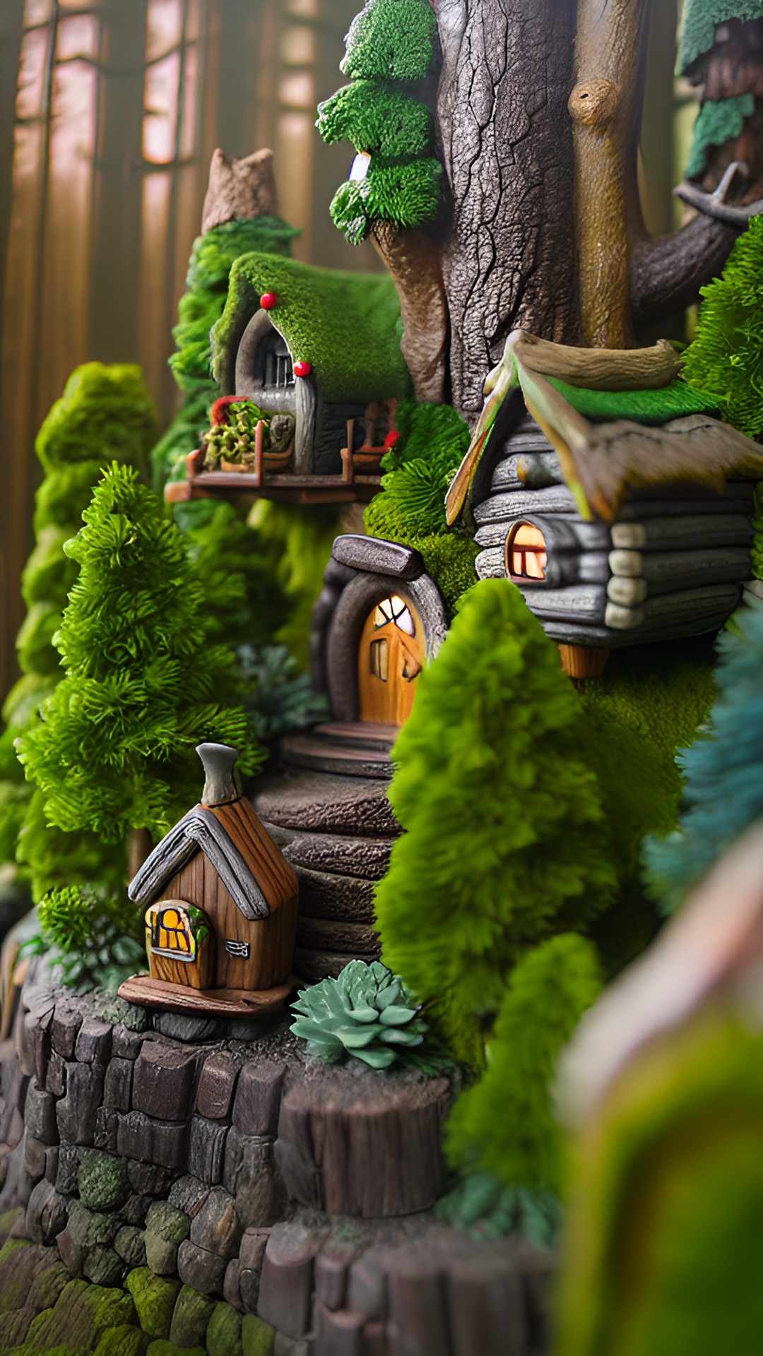 forest, trees, elves' houses preview