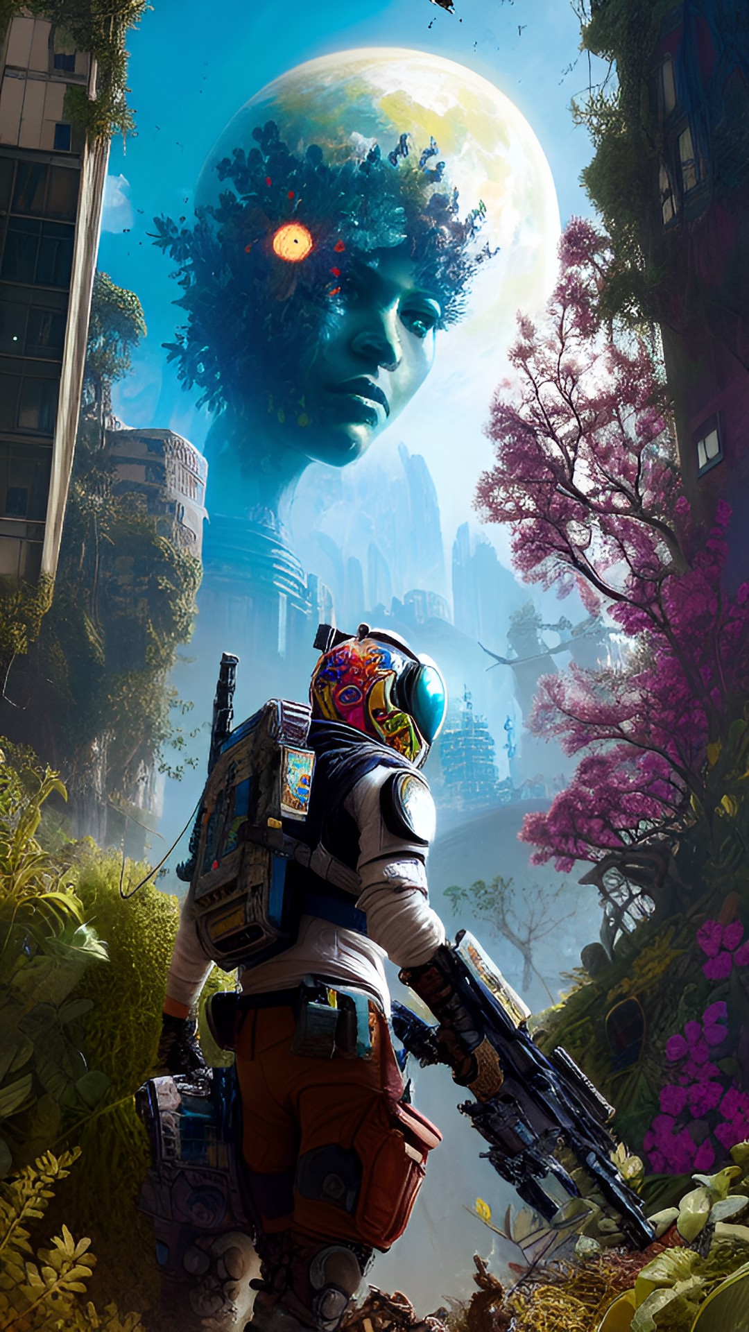 bt from titanfall 2, left abandoned and being reclaimed by the earth. preview