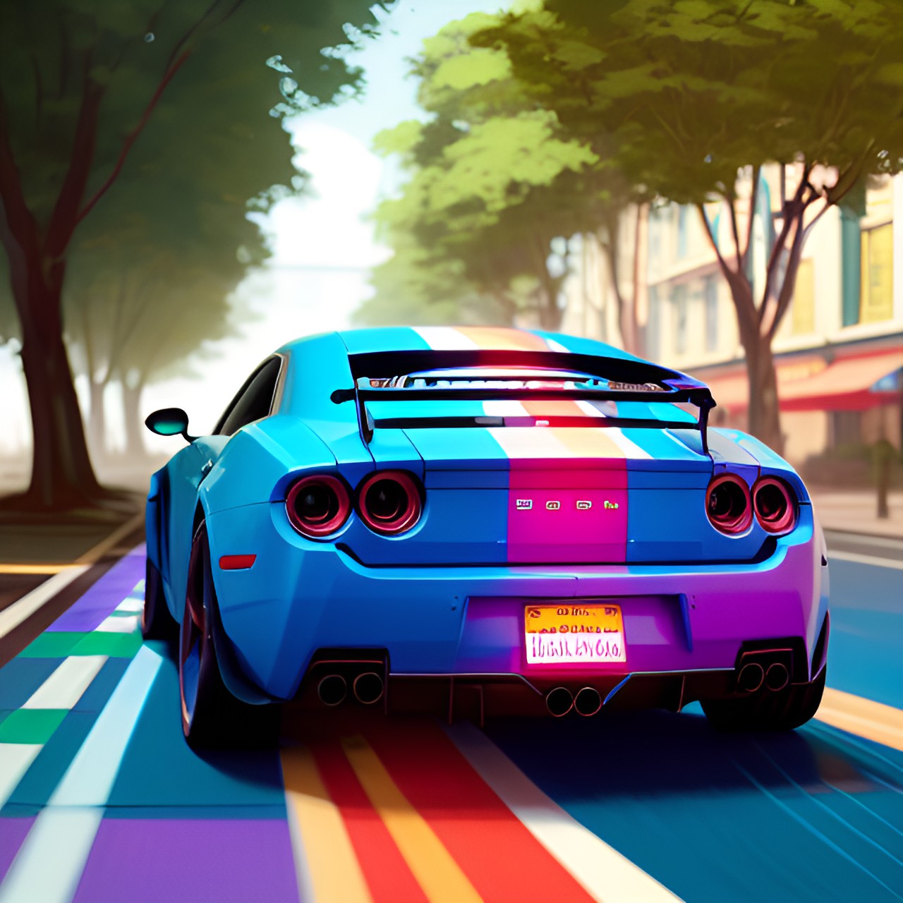 Just some fun work - i love colourful cars preview