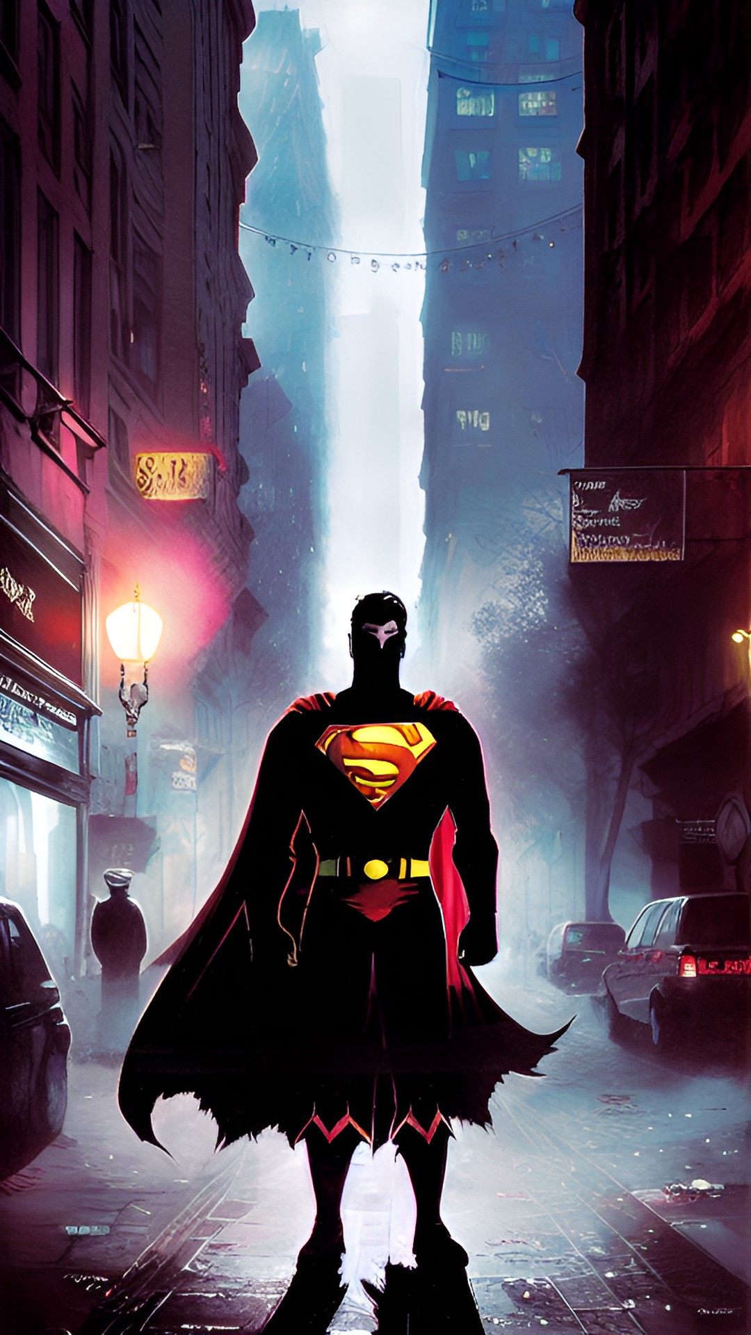 superman in dark street preview