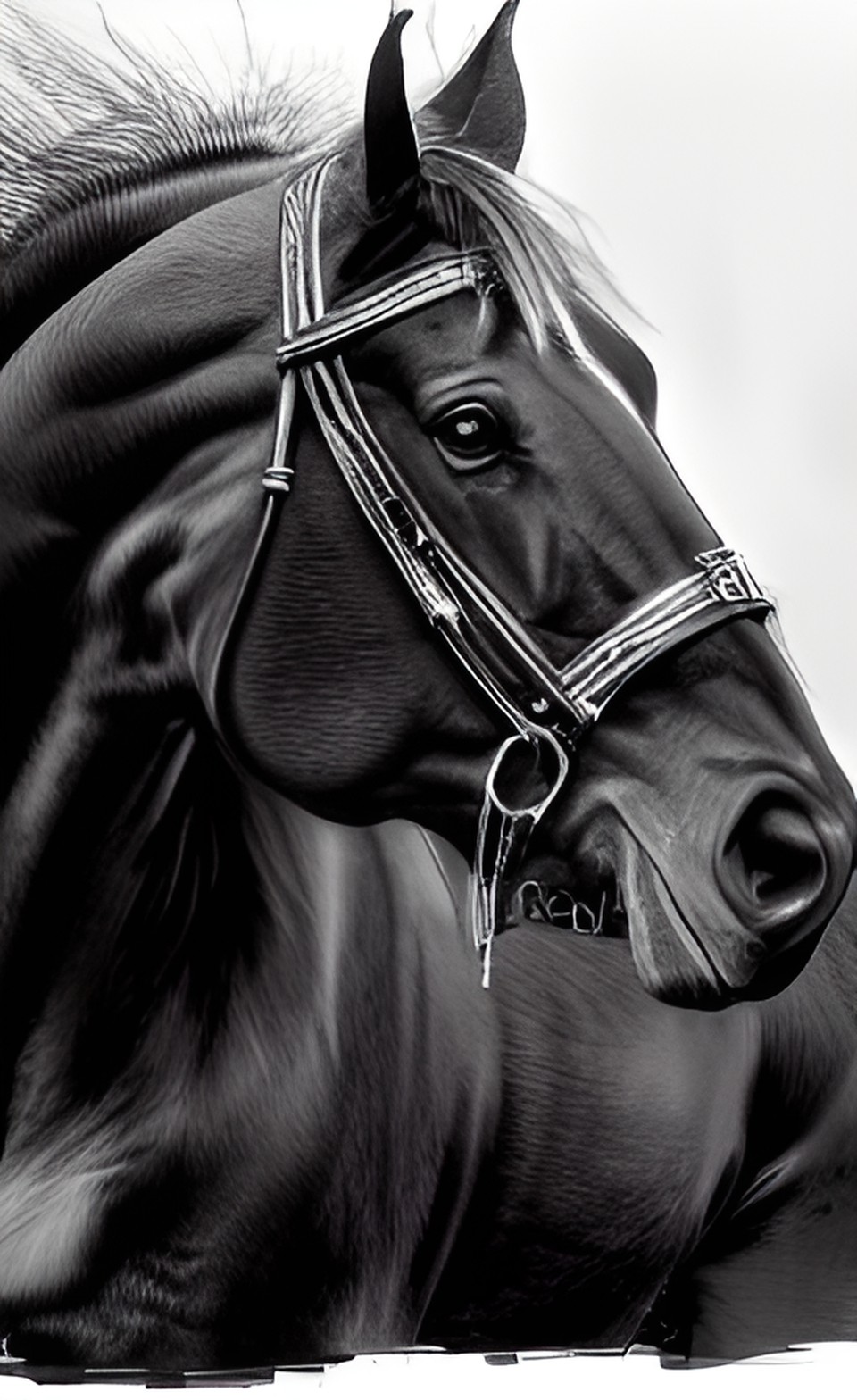 magnificent horse, ultra-realistic, intense detail, pencil drawing by john banovich preview