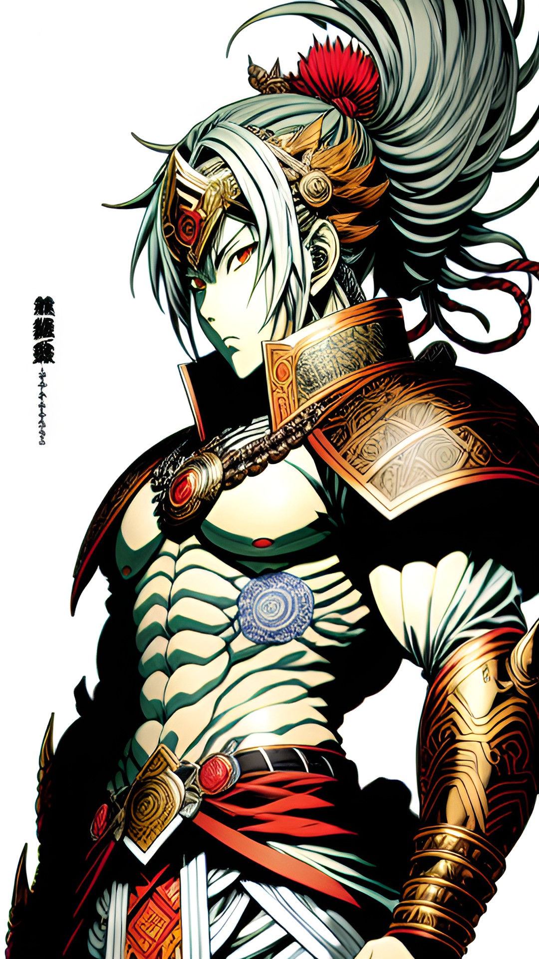 Bishamonten - bishamonten, god of warfare, artwork by takeshi obata, highly detailed, colourized preview