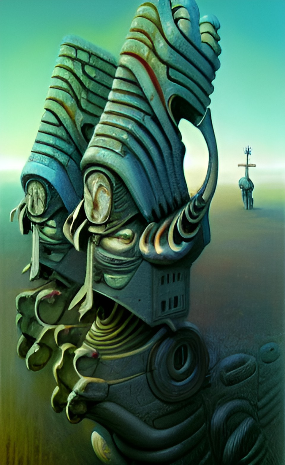 peace is only at the cemetery, artwork by h.r. giger & peter gric & beksinski& digital art &concept art preview