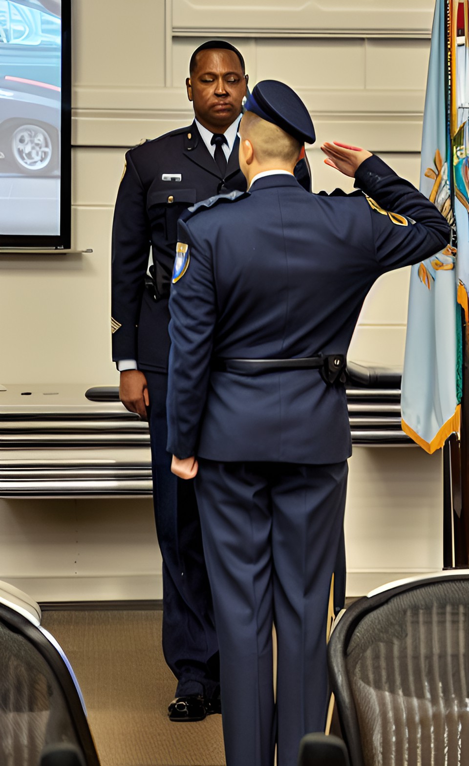 officer being saluted preview