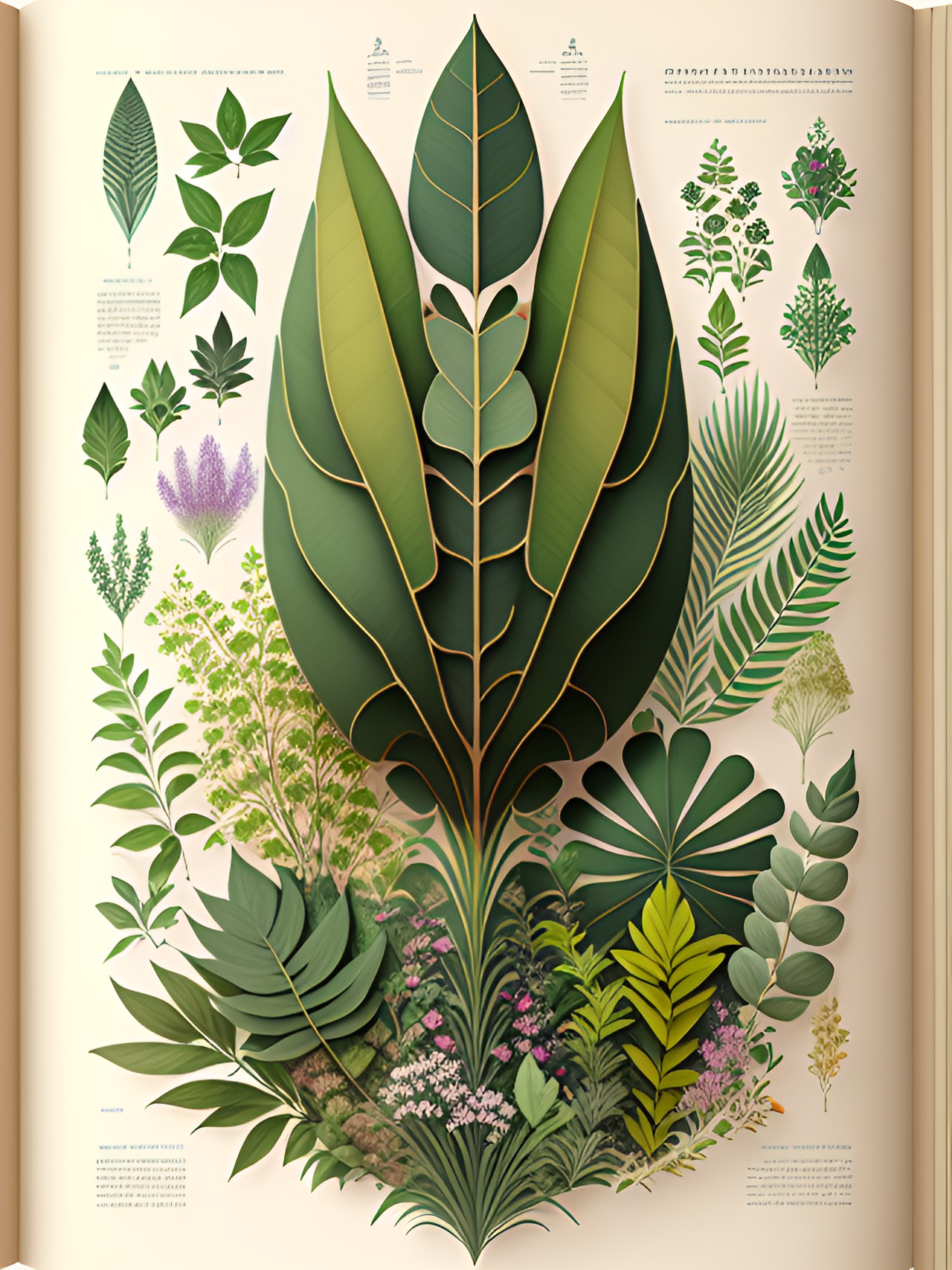 page d’herbier de plantes futuristes preview