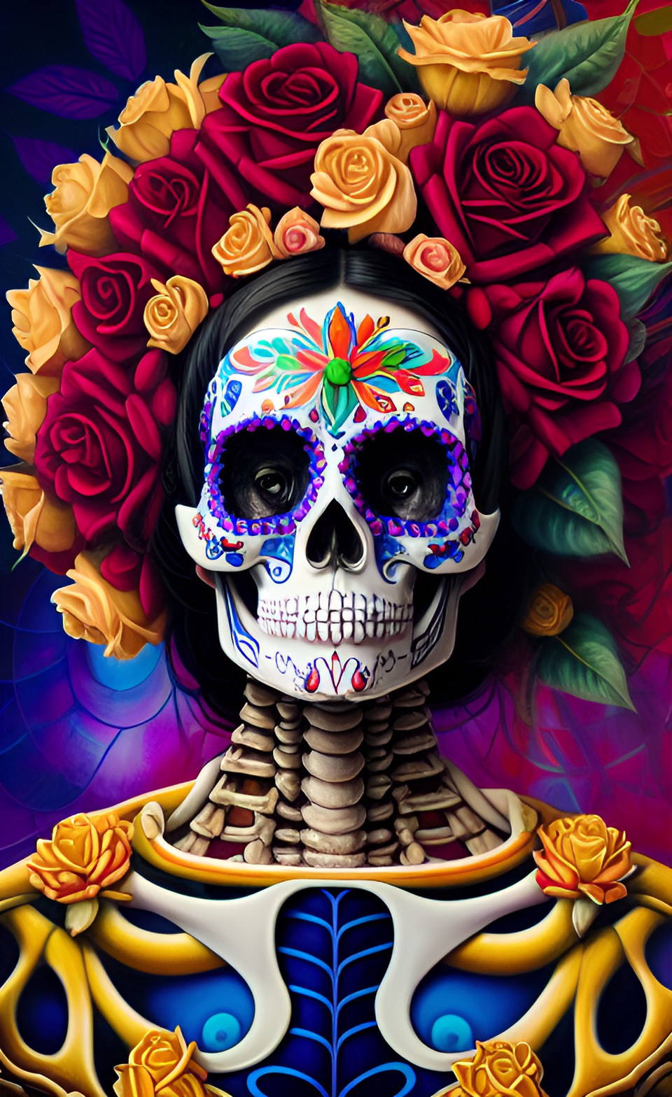 sugar skull skeleton preview