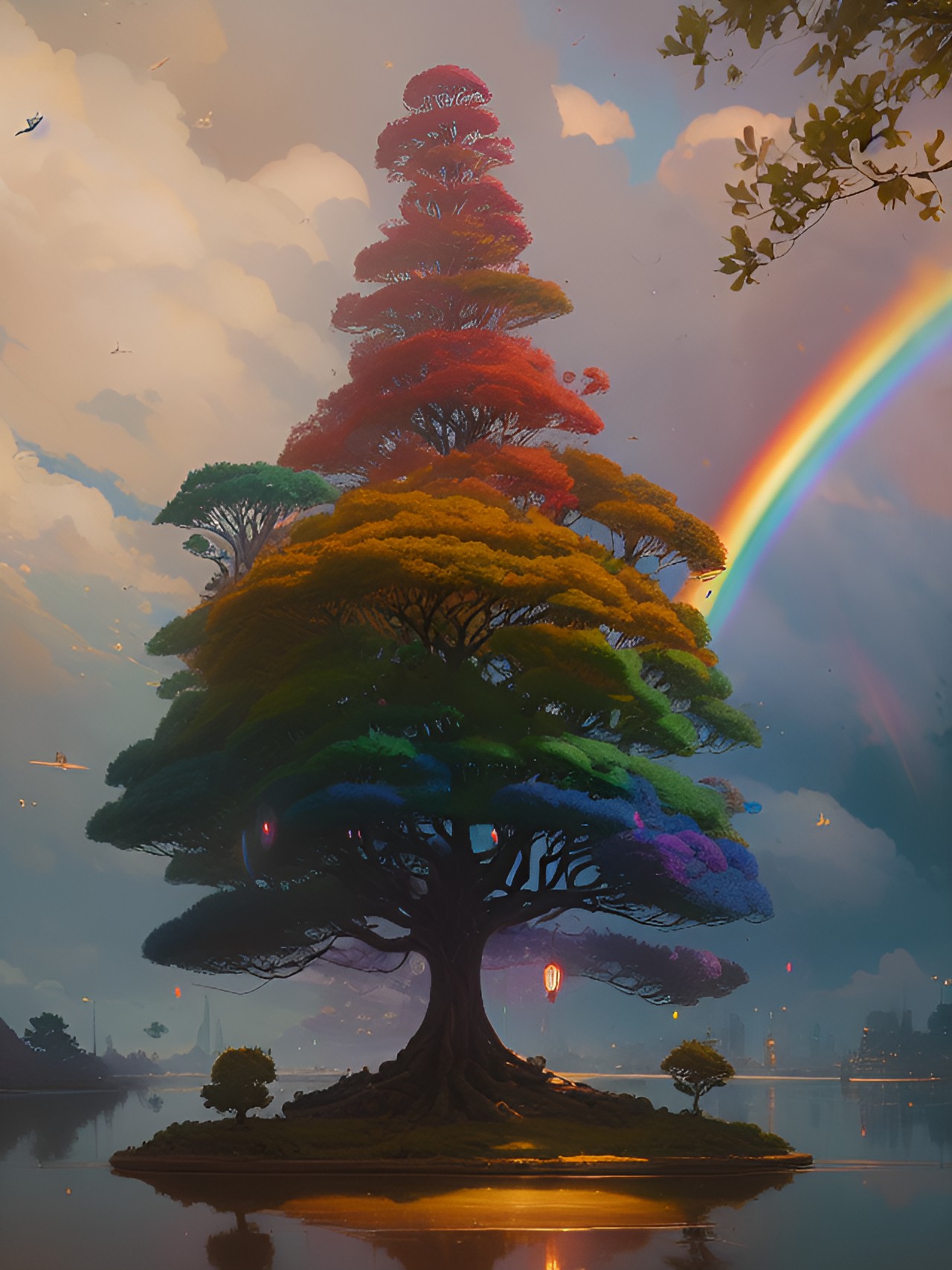 Rainbow tree 1 - rainbow tree preview