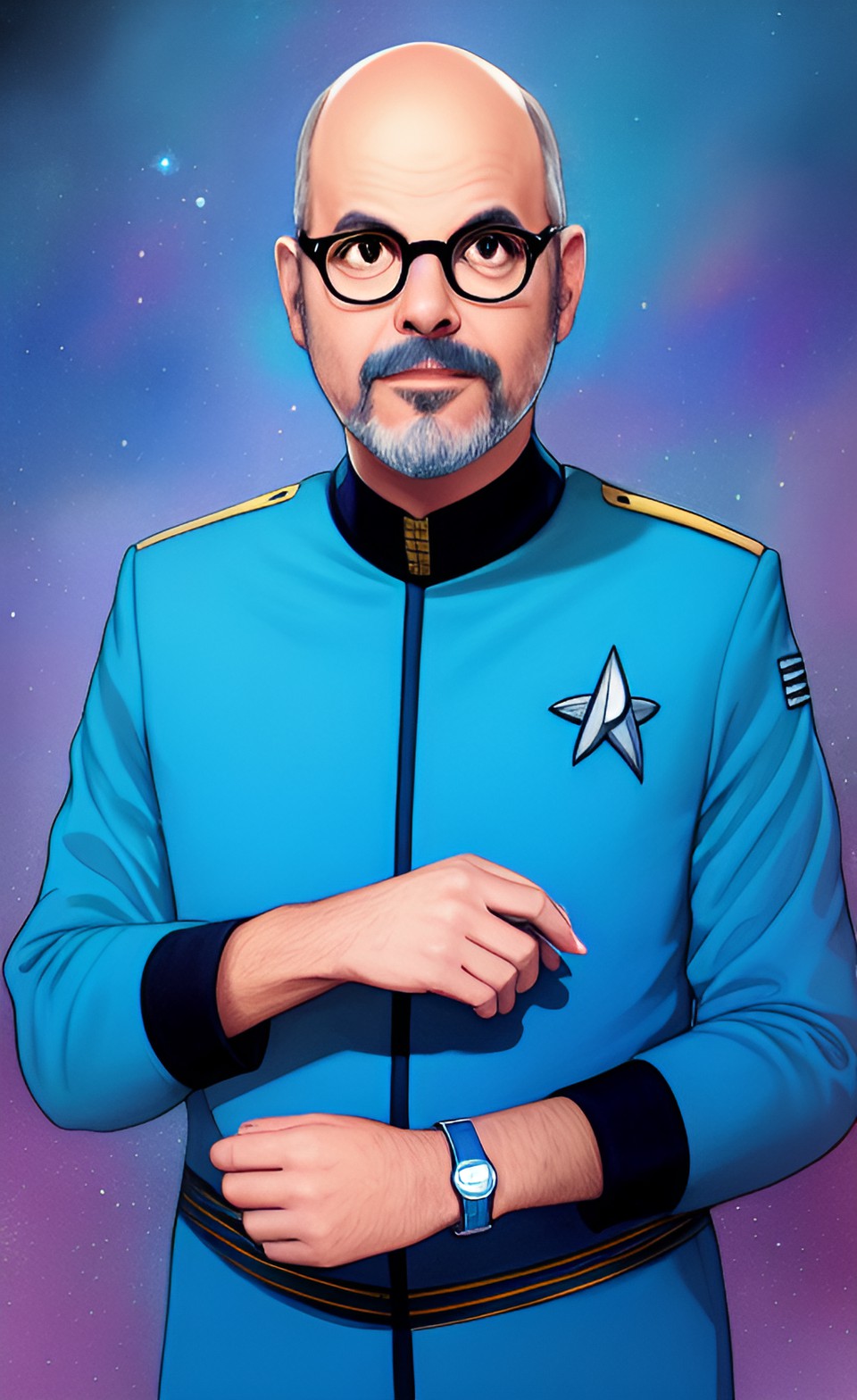 david cross in a blue plain star trek uniform starfleet preview