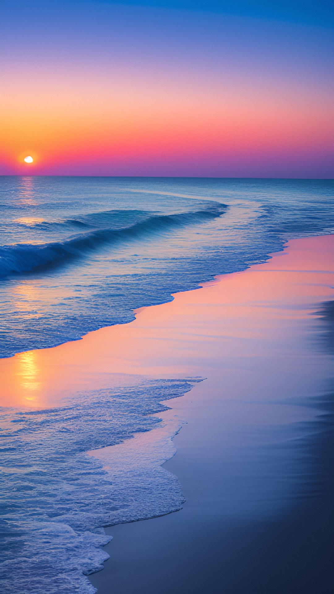 a serene ocean sunset scene. preview