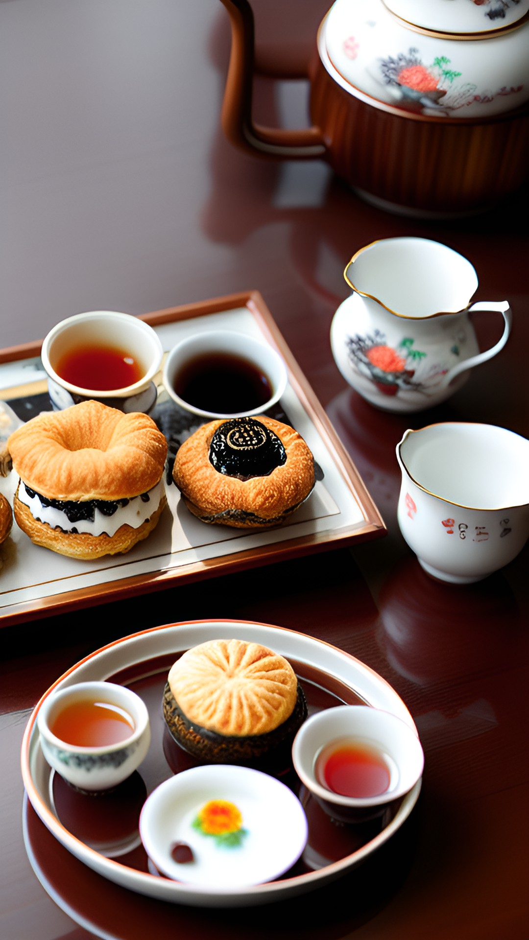 tea? - korean word "teatime" translated. a cultural practice of gathering over tea, pastries and conversation. often served with traditional tea sets. preview