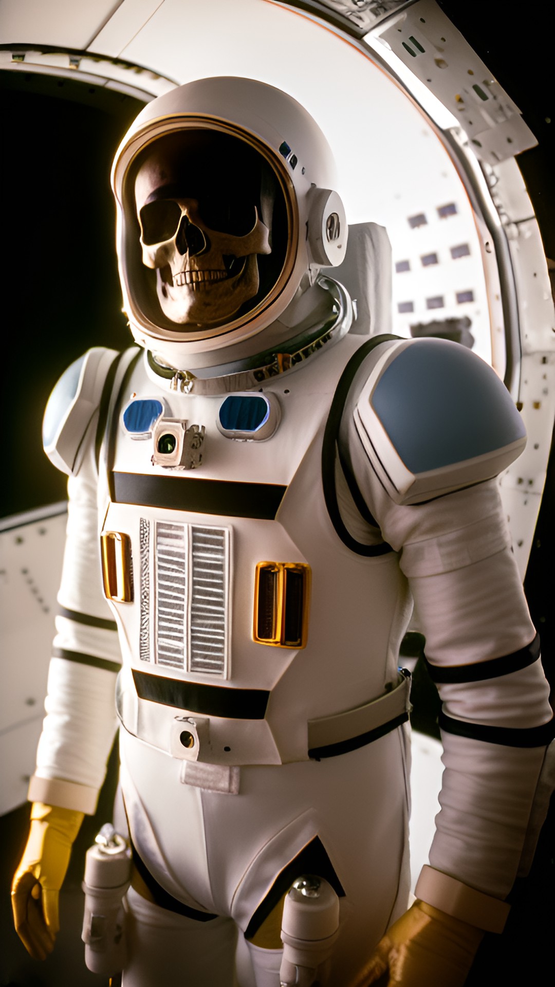 a skeleton in a space suit sat at the controls of a space ship, covered in dust.
35mm. film still. ultra realism. high definition. science fiction. gloomy. preview
