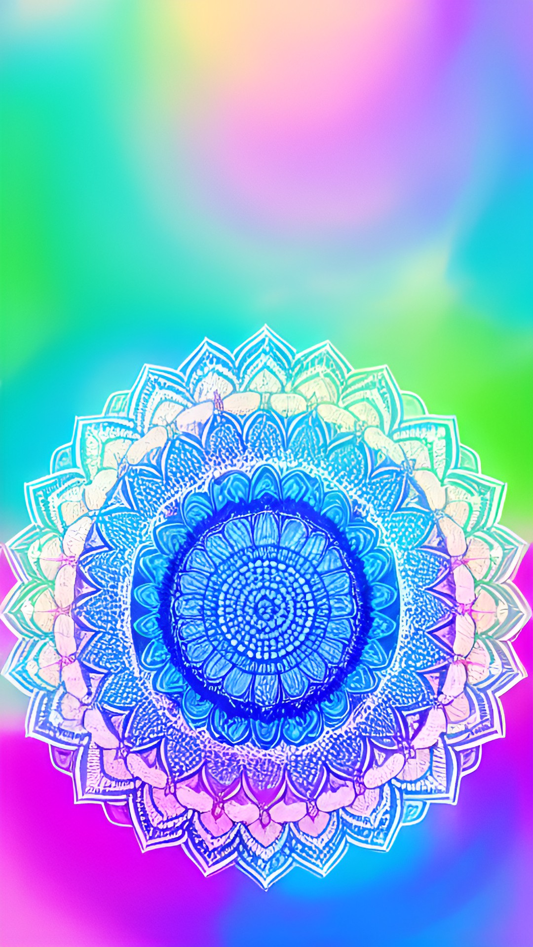 pastel mandala in cool tones preview