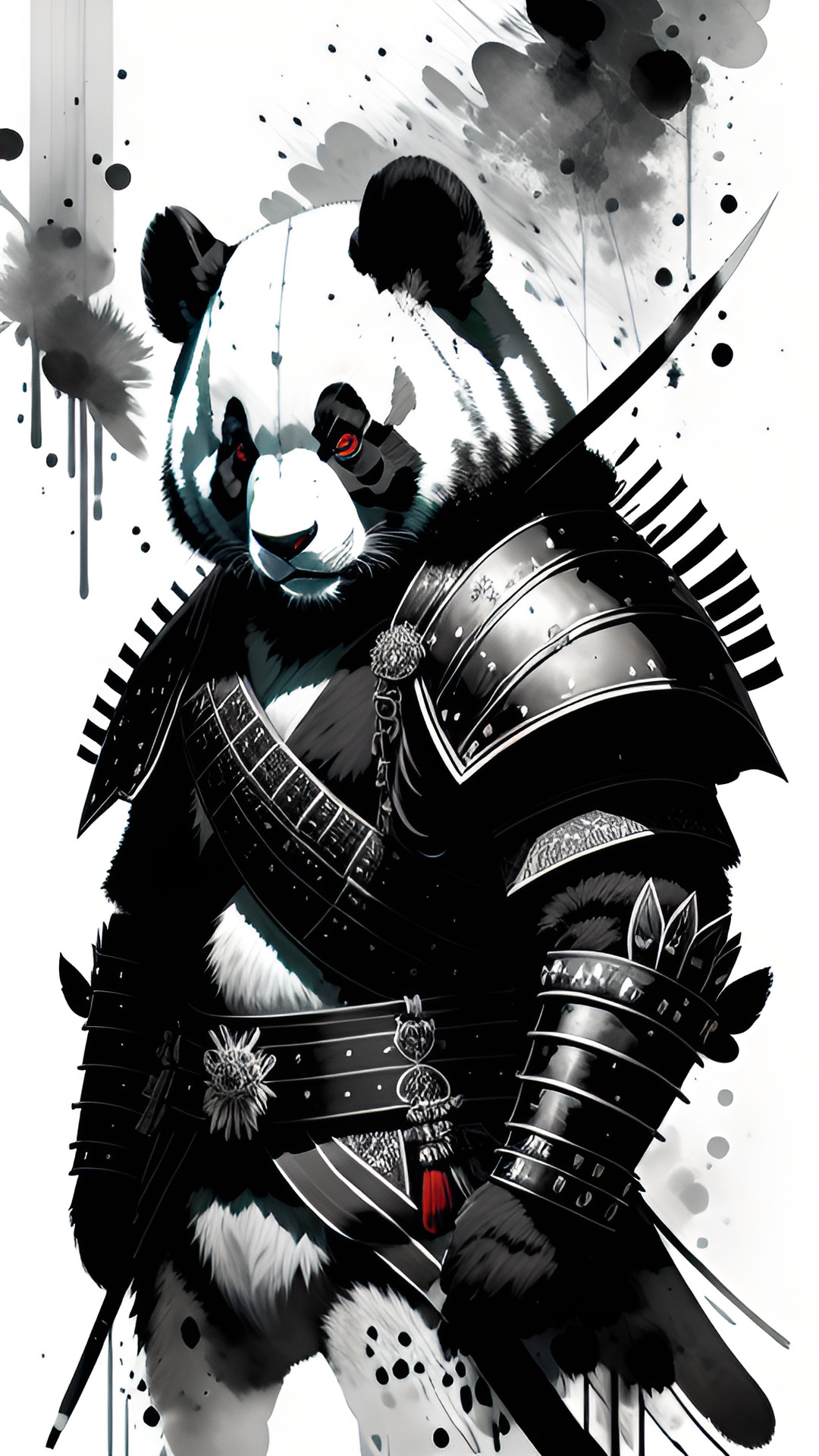 samurai panda with armor preview