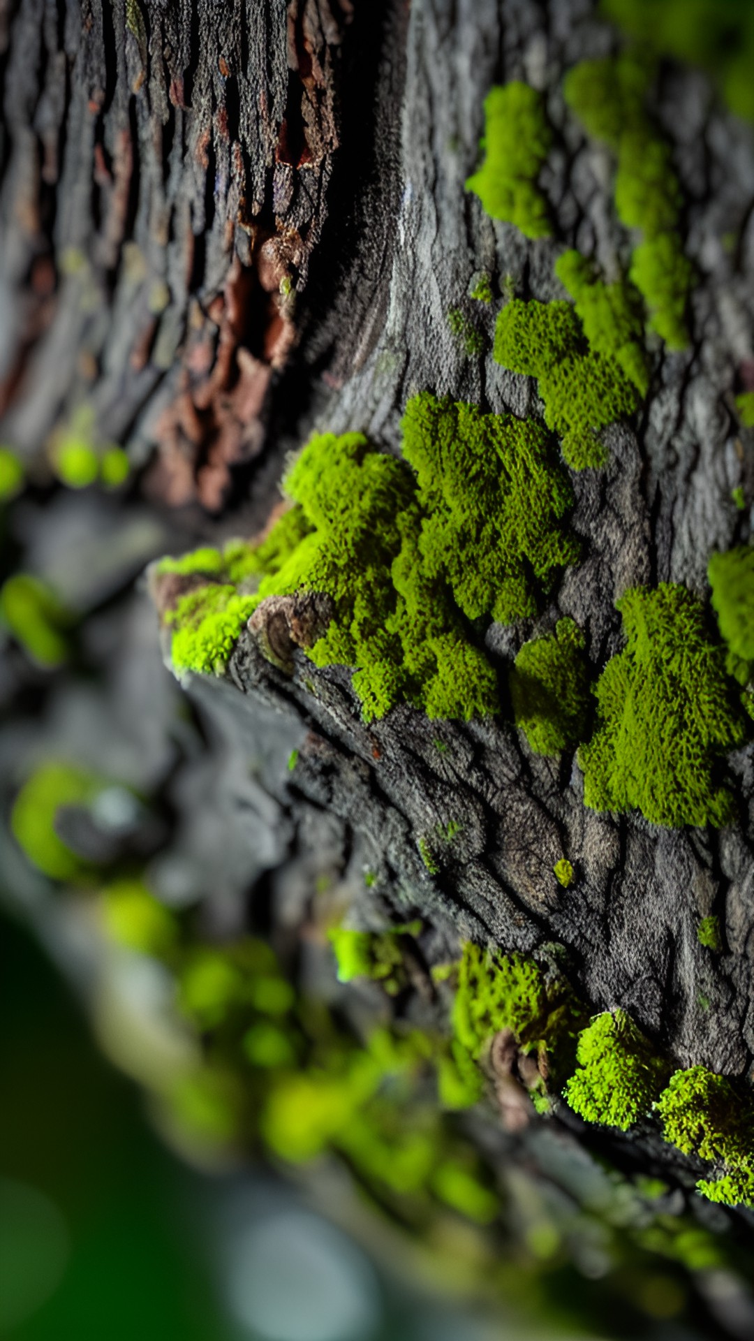 bark, moss, lichen, macro preview