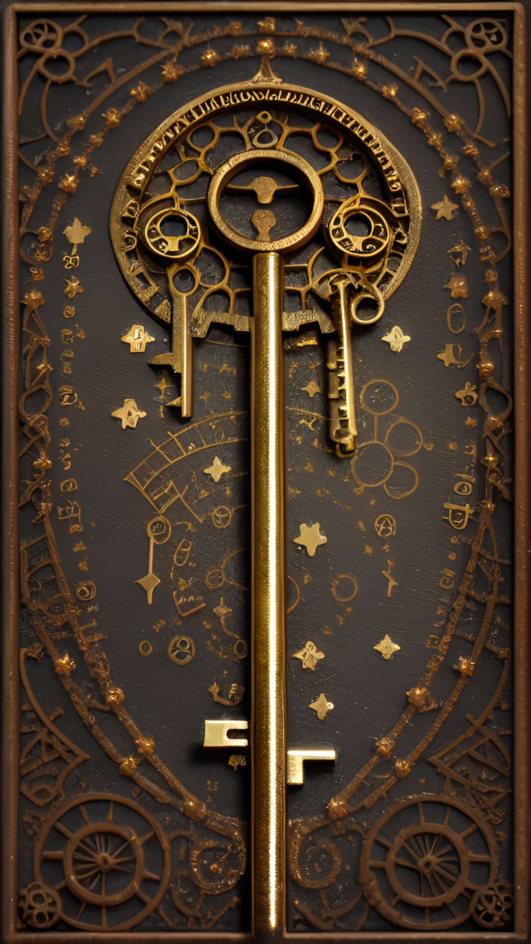 magical glittering steampunk old fashioned skeleton keys intricate detailed 8k hd preview