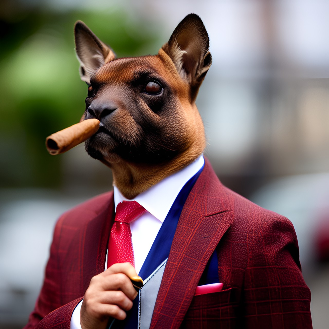 capibara with a suit smoking a cigar preview