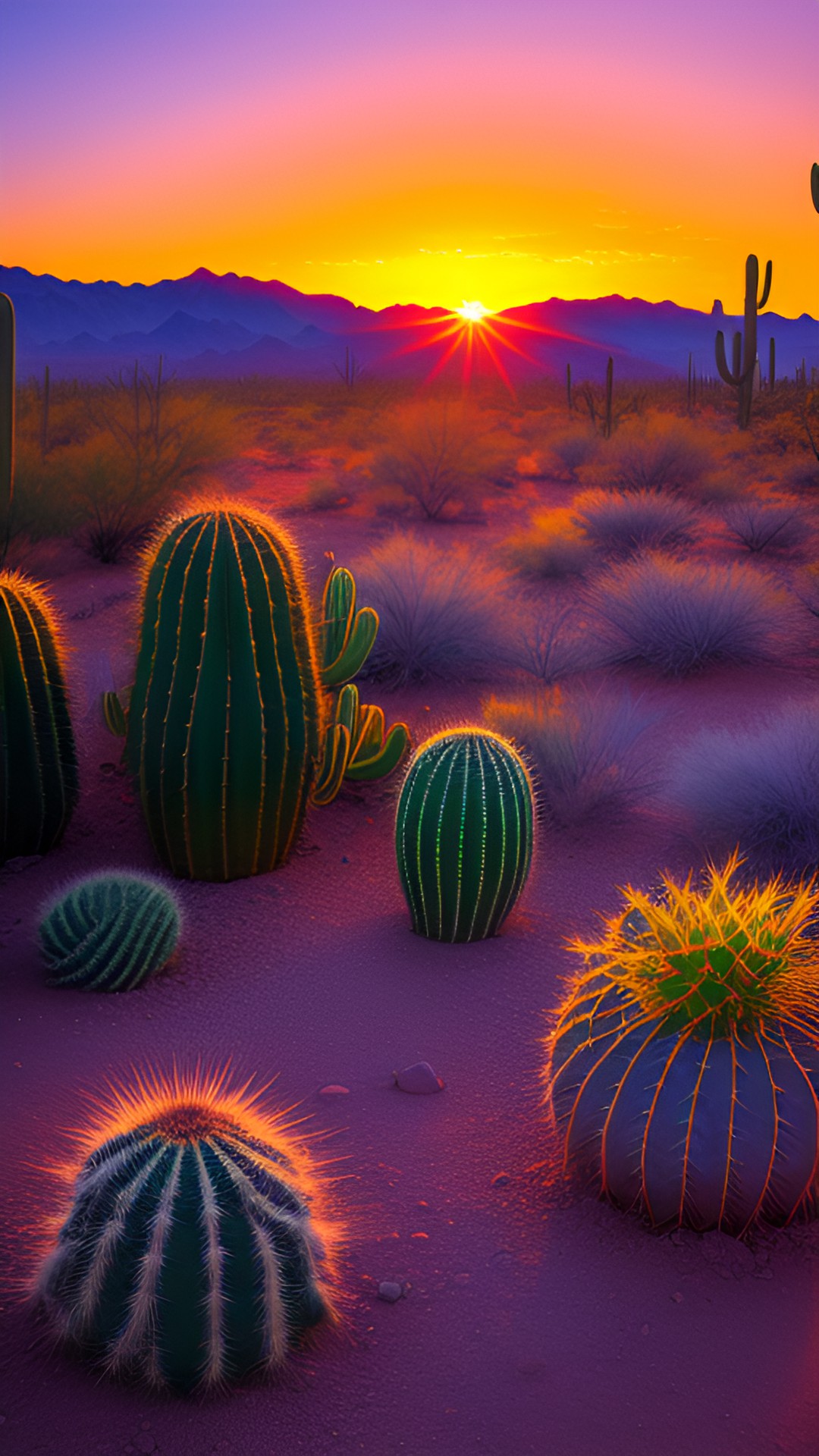 Home. - arizona desert sunset cacti preview