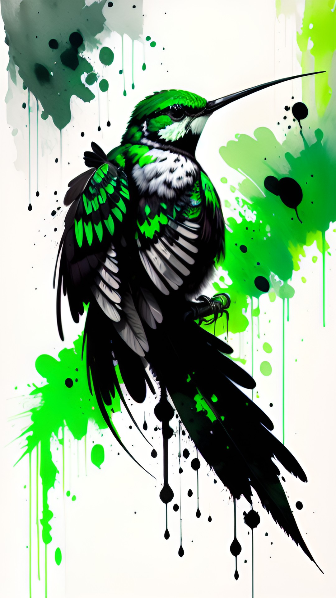 🐦 - 🟢 - green hummingbird preview