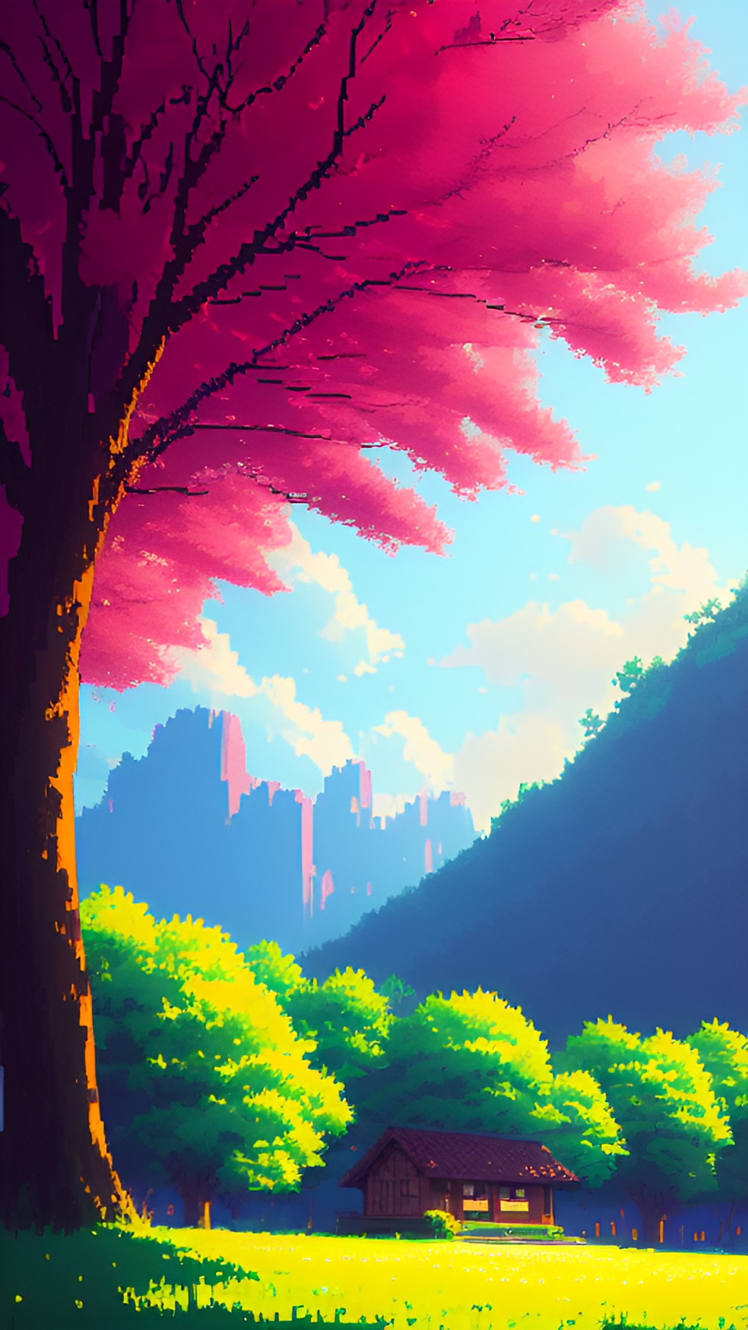 Pixel art spring - pixel art, spring landscape preview