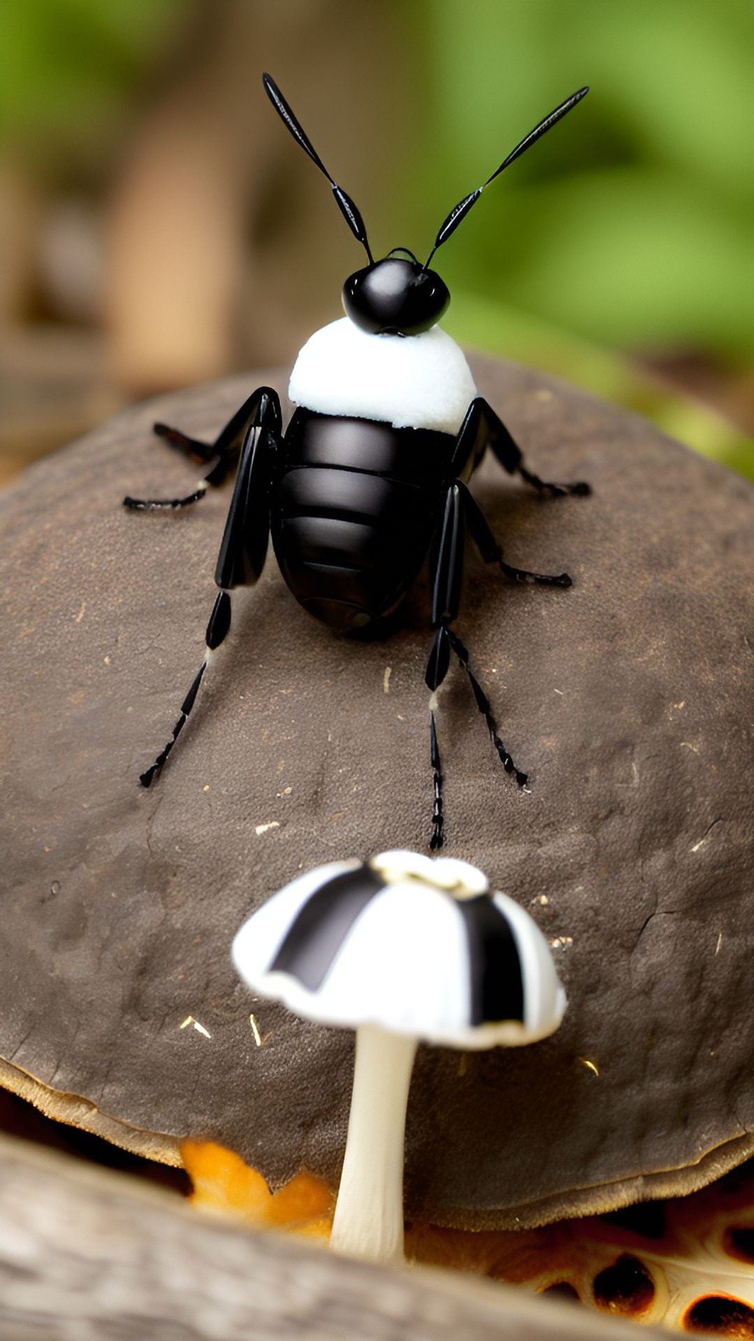 High Society - an insect wearing a tuxedo chilling on a mushroom preview