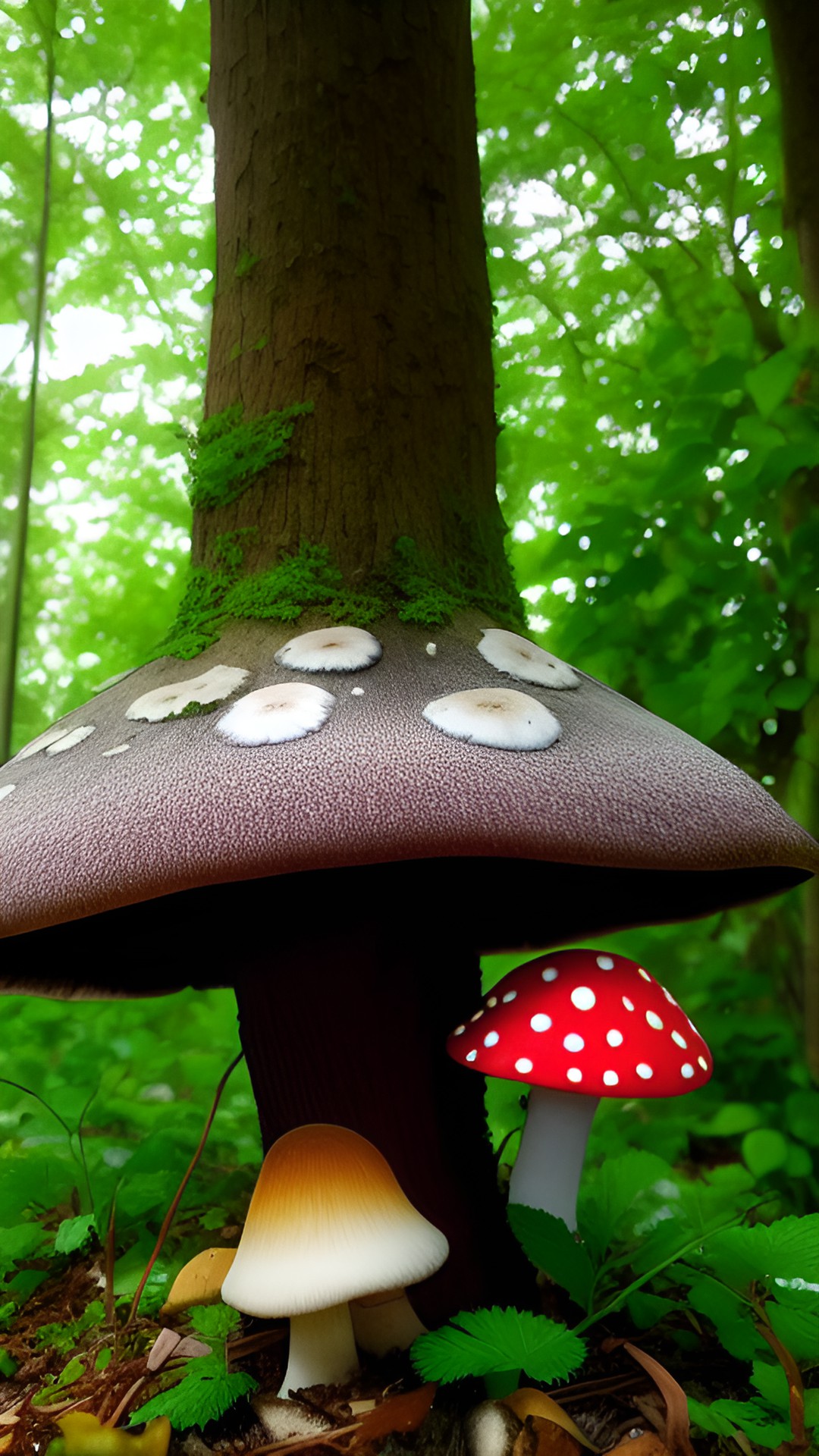 a tree growing on a mushroom preview