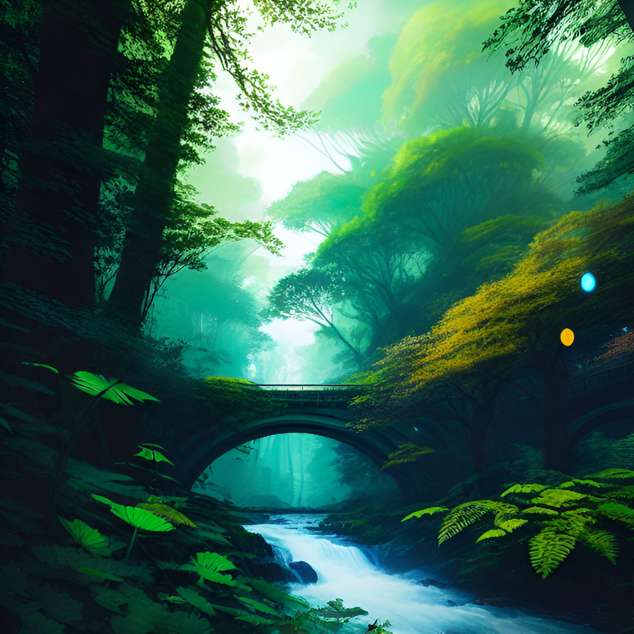 i have to get lost in the lush green forest, surrounded by towering trees that stretch up to the blue sky, and a sparkling stream running through the peaceful haven." preview