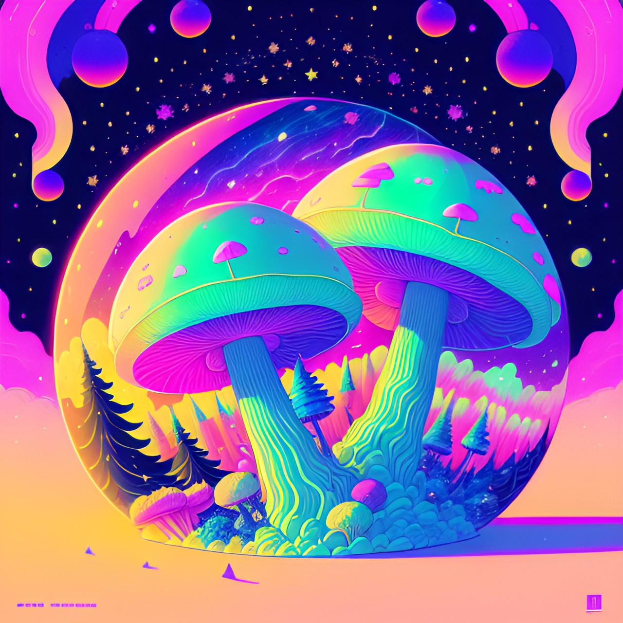 mushrooms in space preview