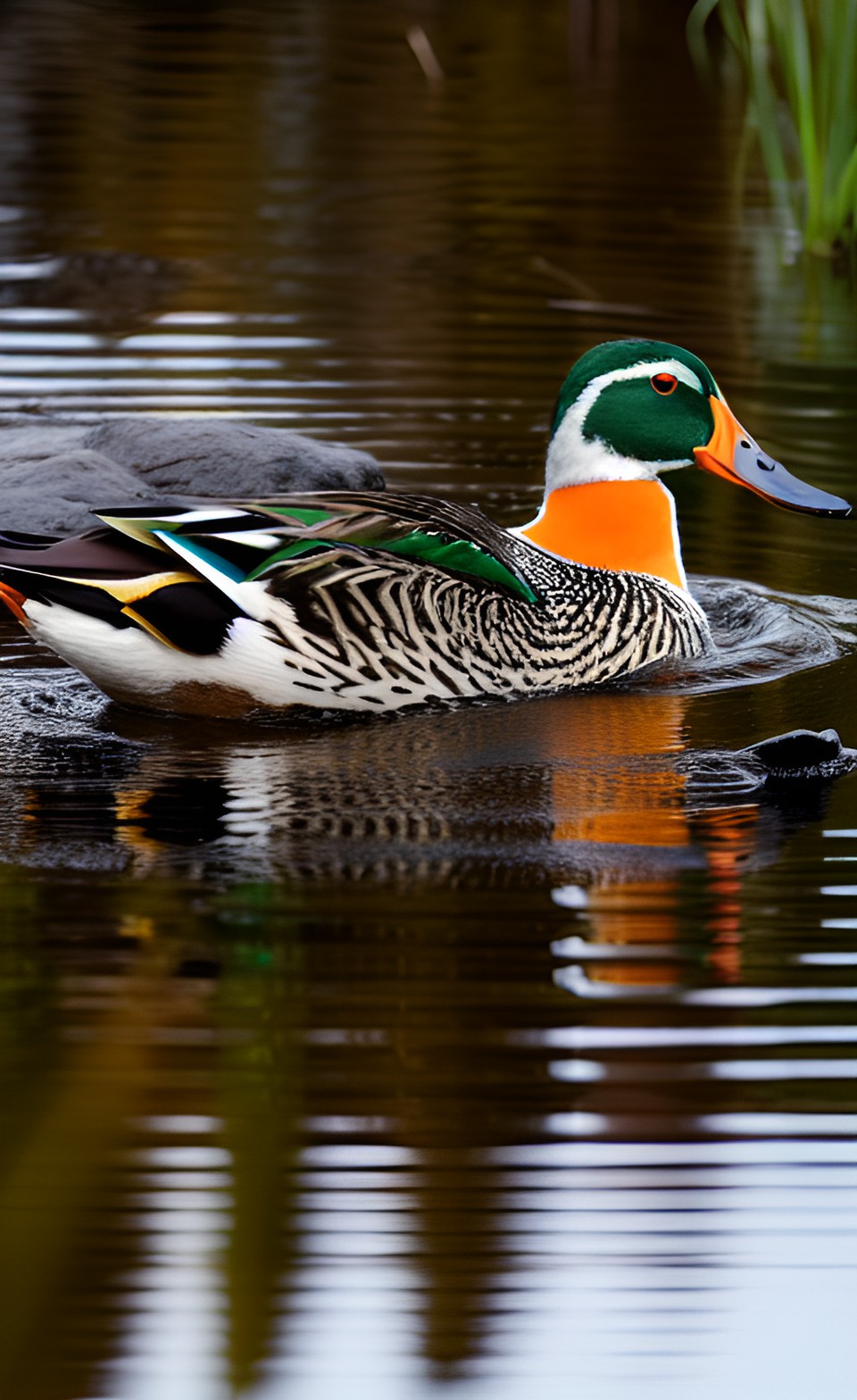 duck - shoveler ducks on pond preview