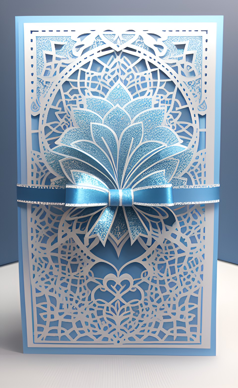 card - 10th wedding anniversary card amazing intricate pearlescent paper cut card preview