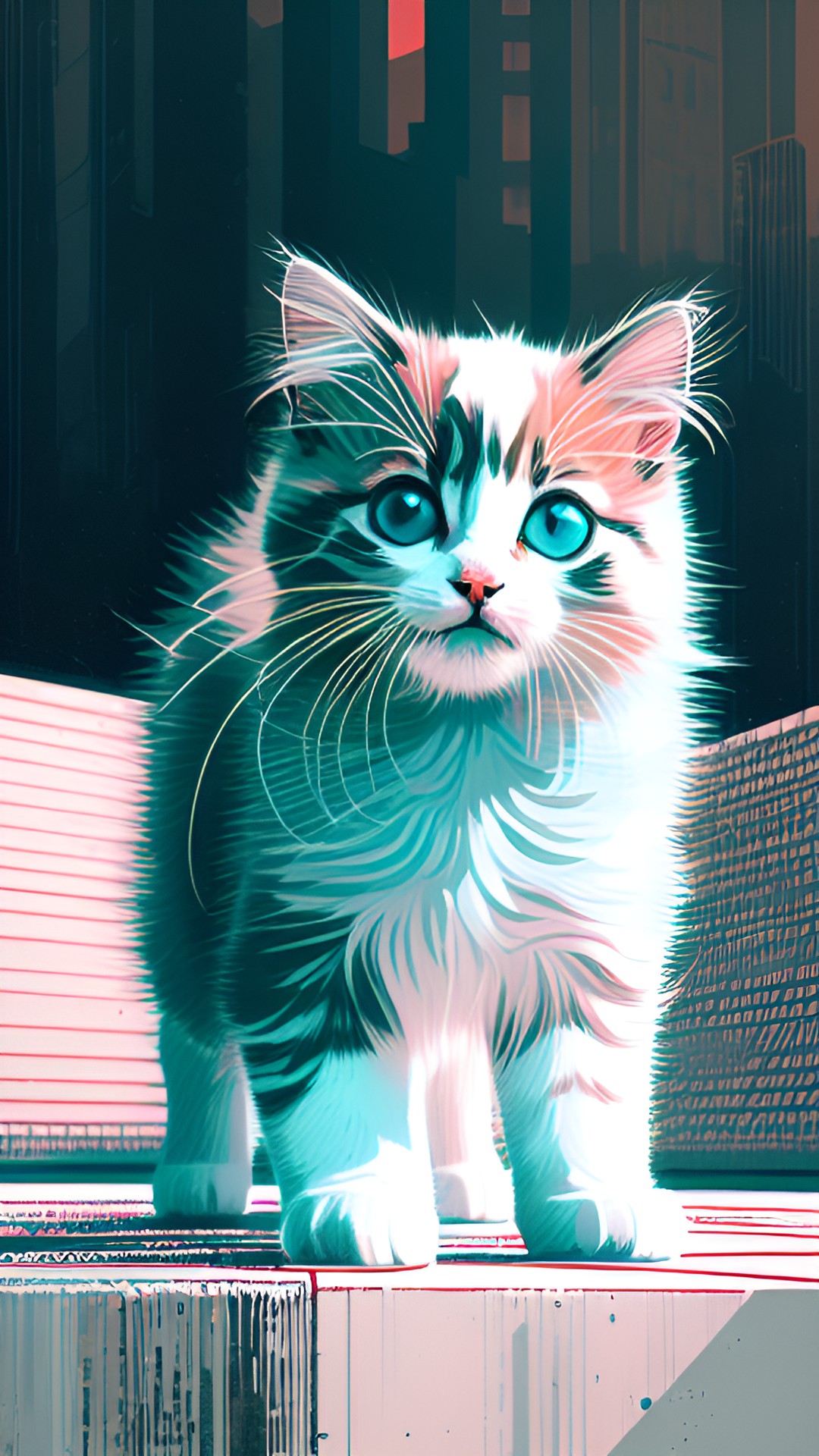 a ragdoll baby kitten macro, soft portrait, light, digital art preview