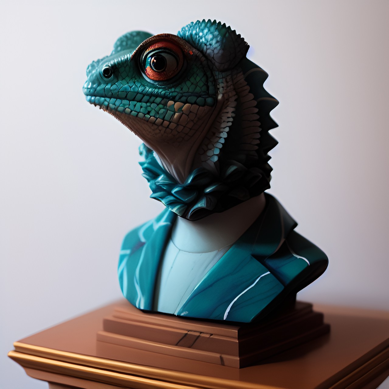 marble bust of a chameleon preview