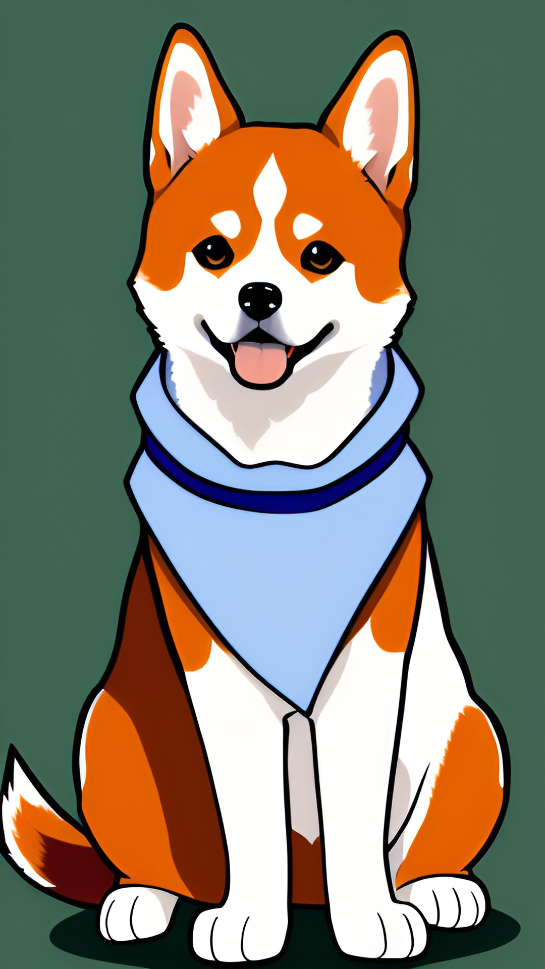 shiba enu in cute cartoon style 🐶 no background preview