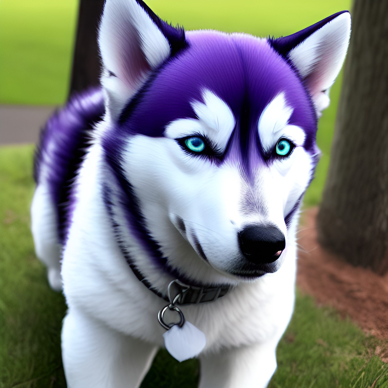 Husky - husky with dyed hair on it’s ears preview