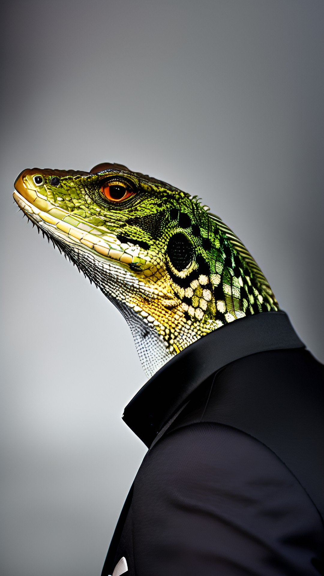 reptilian are among - lizard in a black suit preview