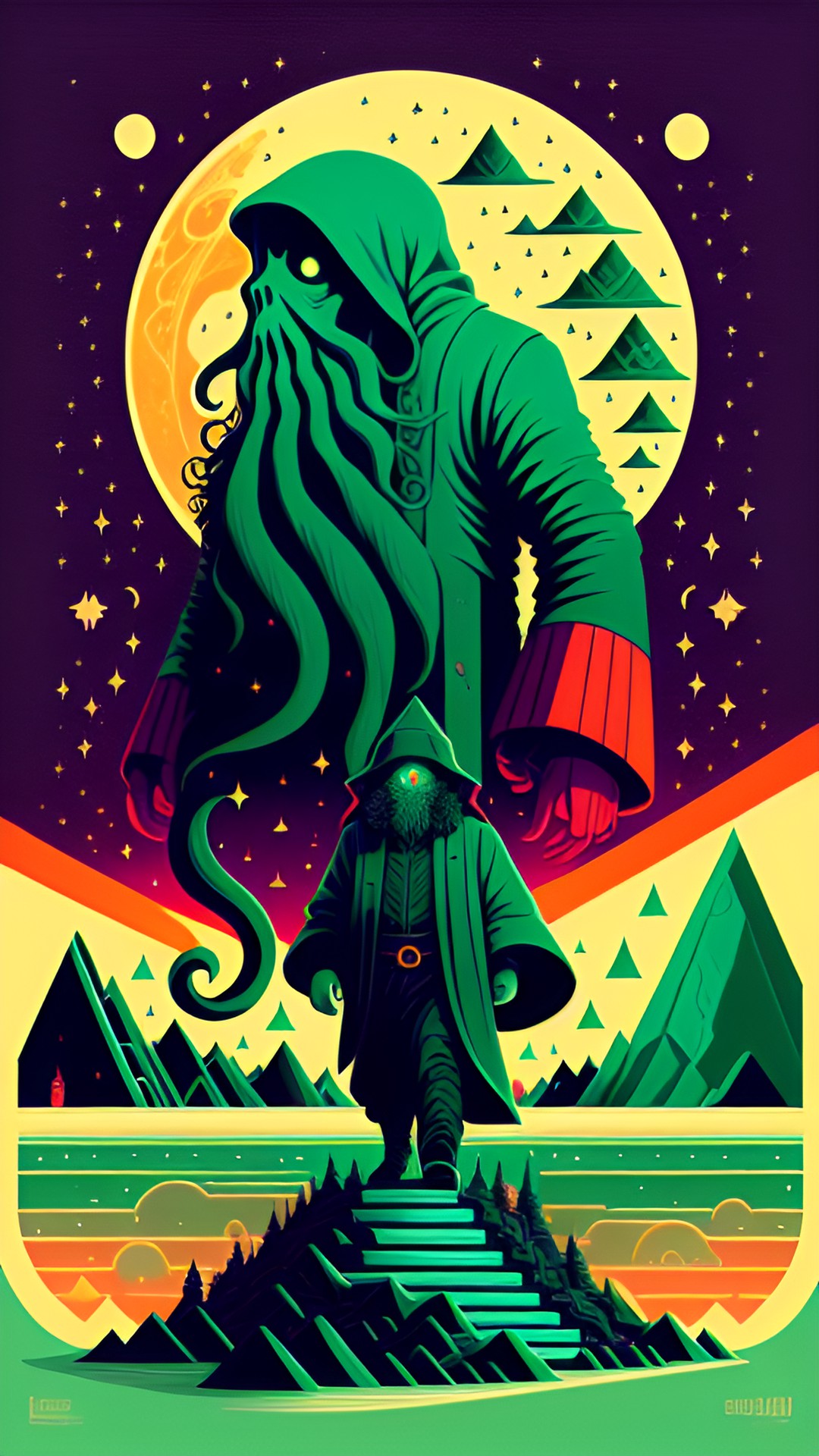 Cthulhu is awake - cthulhu is awake and is walking on earth, lovecraft style, ancient god preview