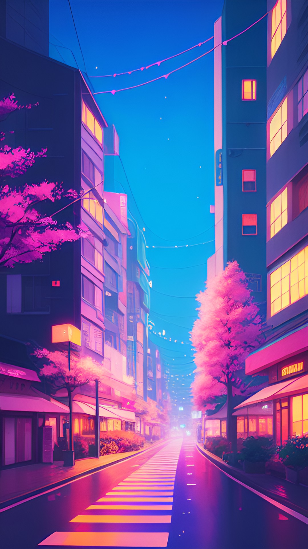 lofi city daytime bright lights pastels heart japan sakura preview