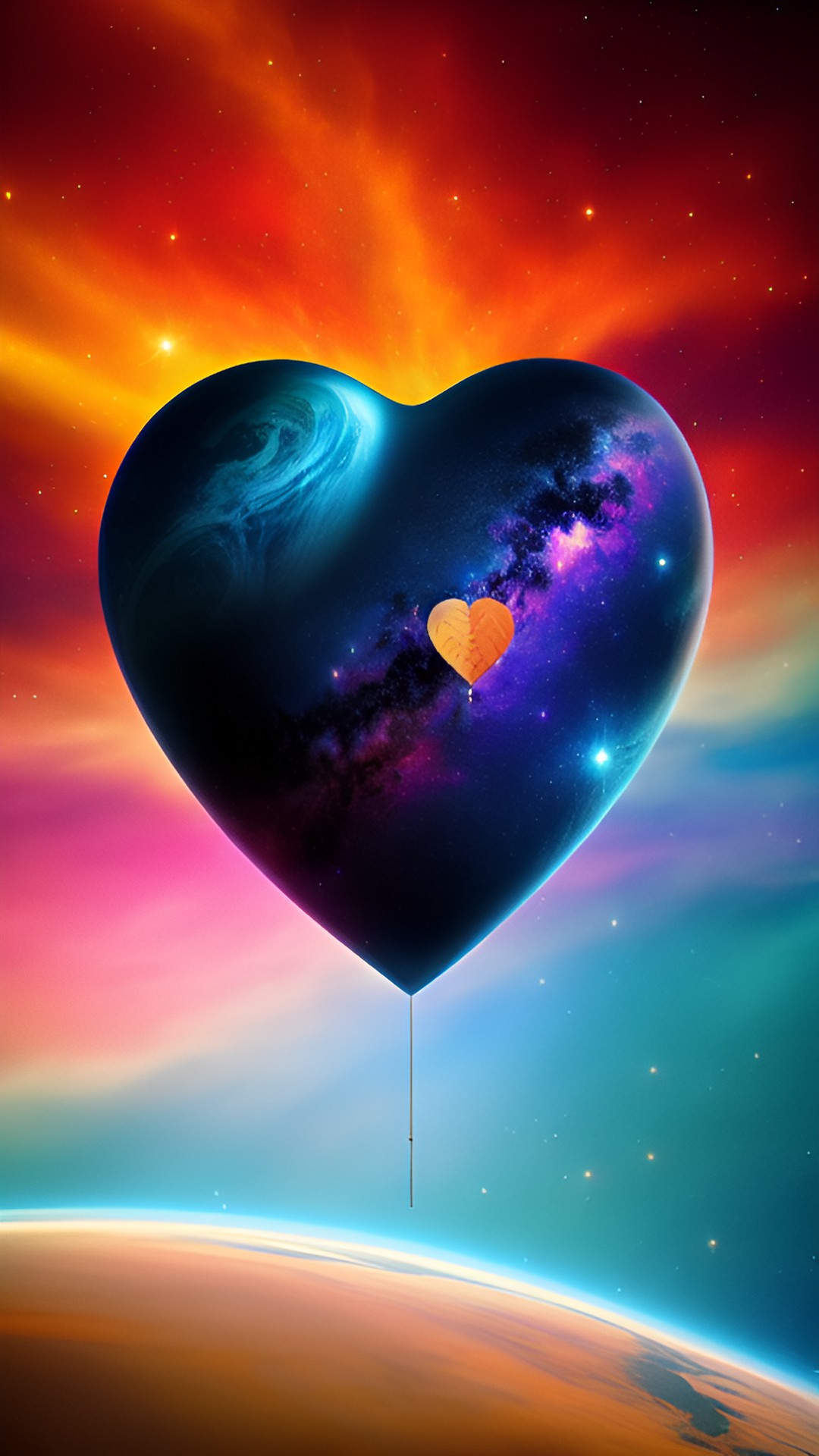 a heart of love alone floating through space preview