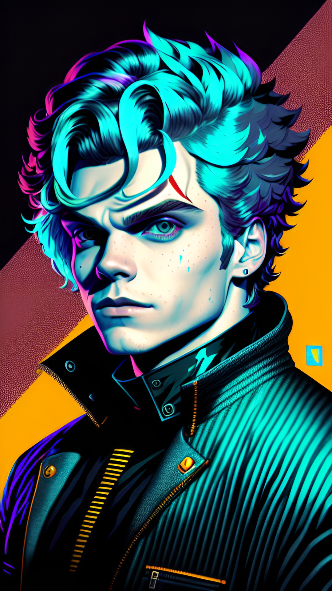 evan peters quicksilver - silvwr hair - cyberpunk battle night style - hyper detail preview