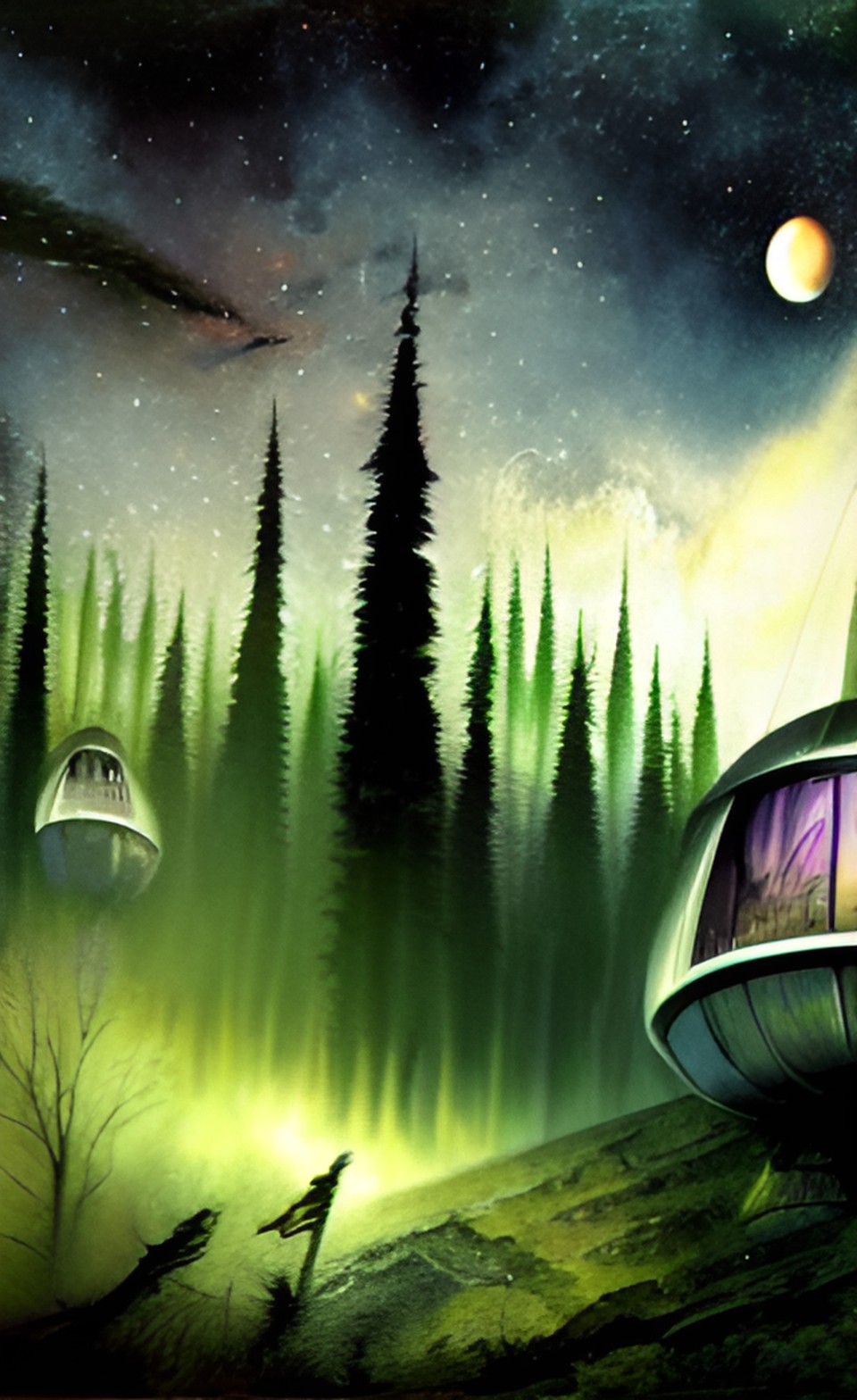 Spooky Forrest - space ship forrest in space preview