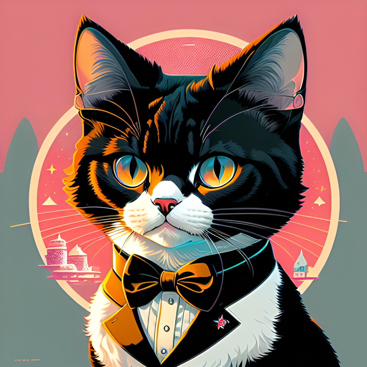 Dapper Gracie - gracie the tuxedo cat preview