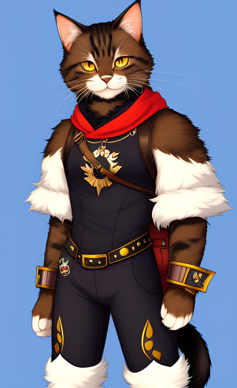 uploaded on e621 furry art anthro male cat preview