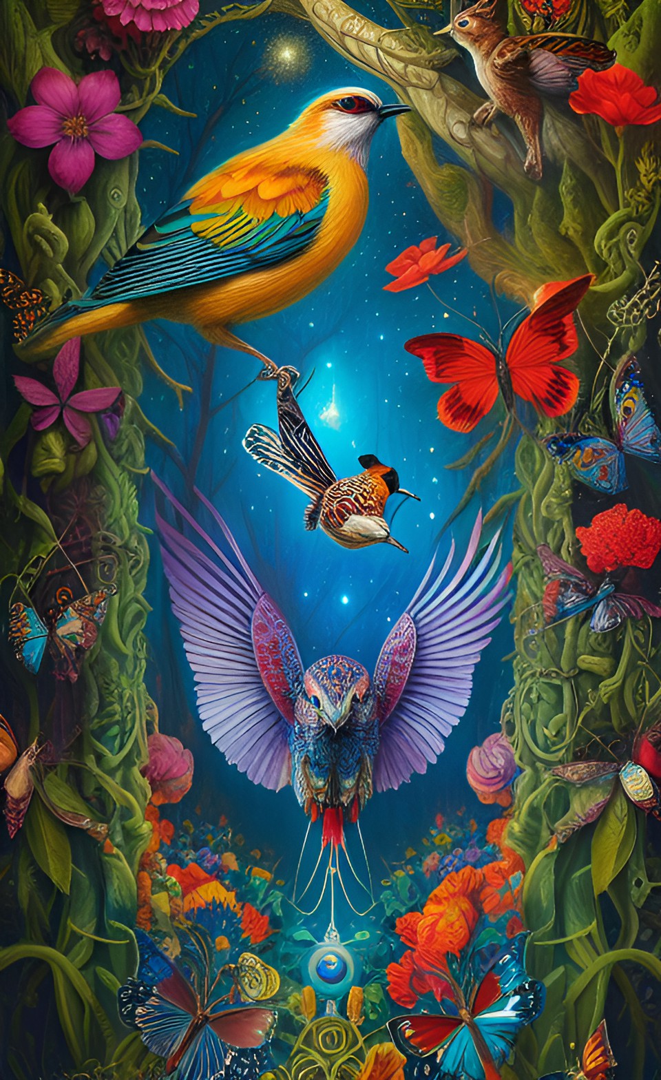 uma imagem de todos os animais (Ă sua escolha) se apoiando e trabalhando juntos em harmonia na floresta encantada realistico. storybook preview