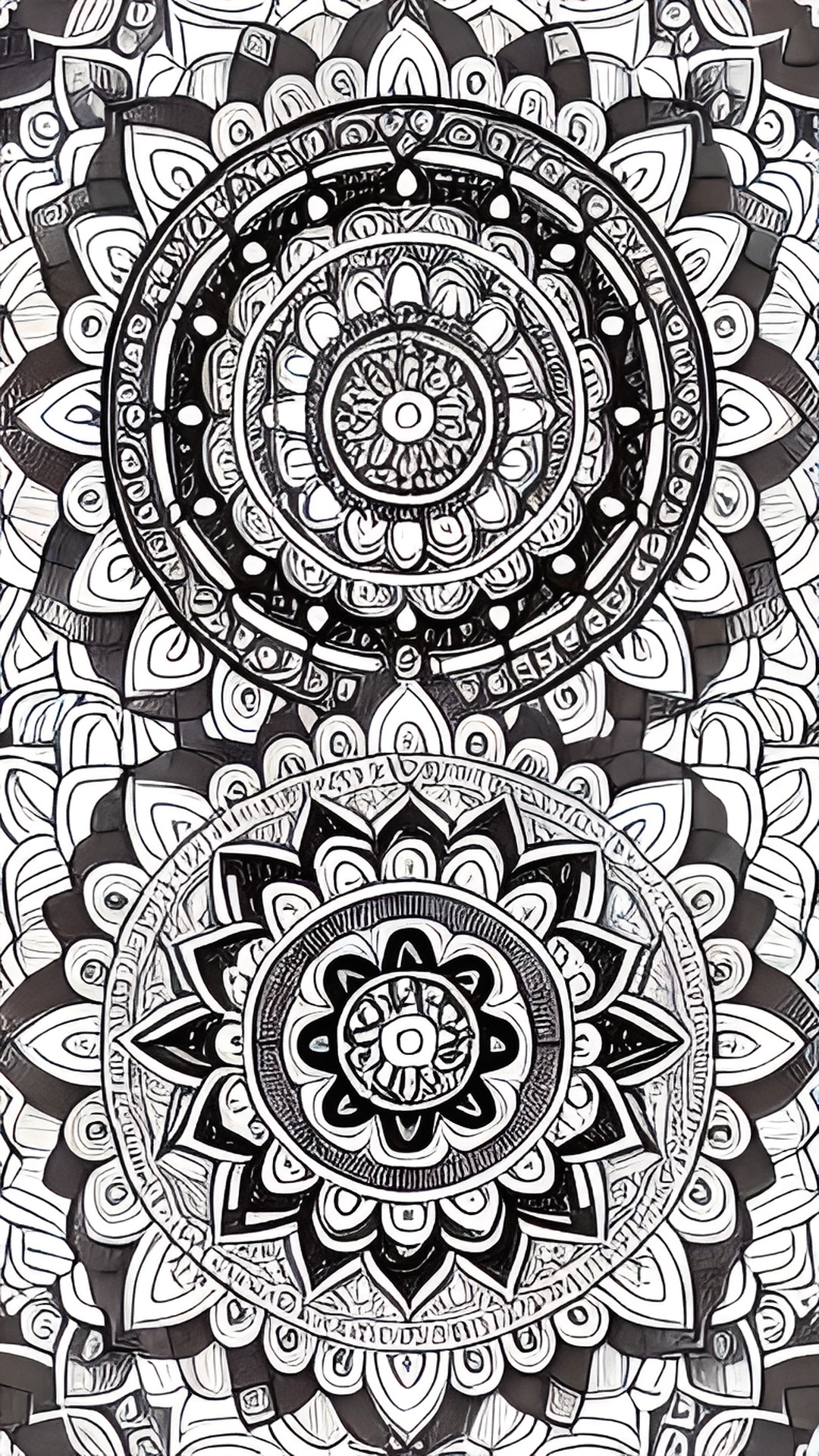 mandala style coloring sheet, letter size, eyes, flowers preview