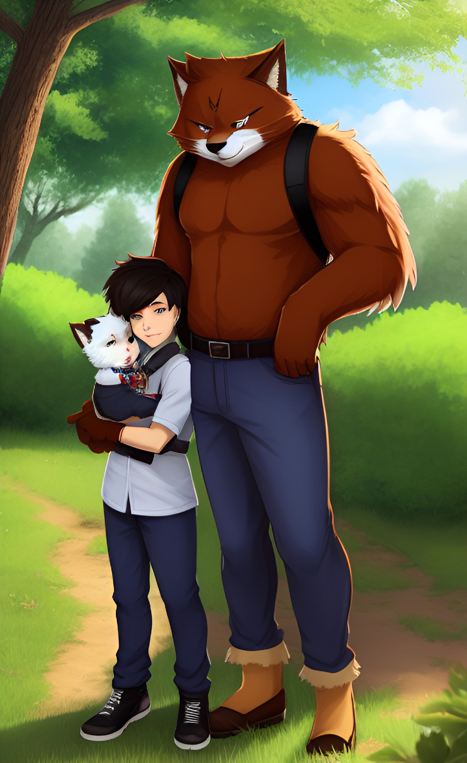 uploaded on e621 furry art anthro male family preview