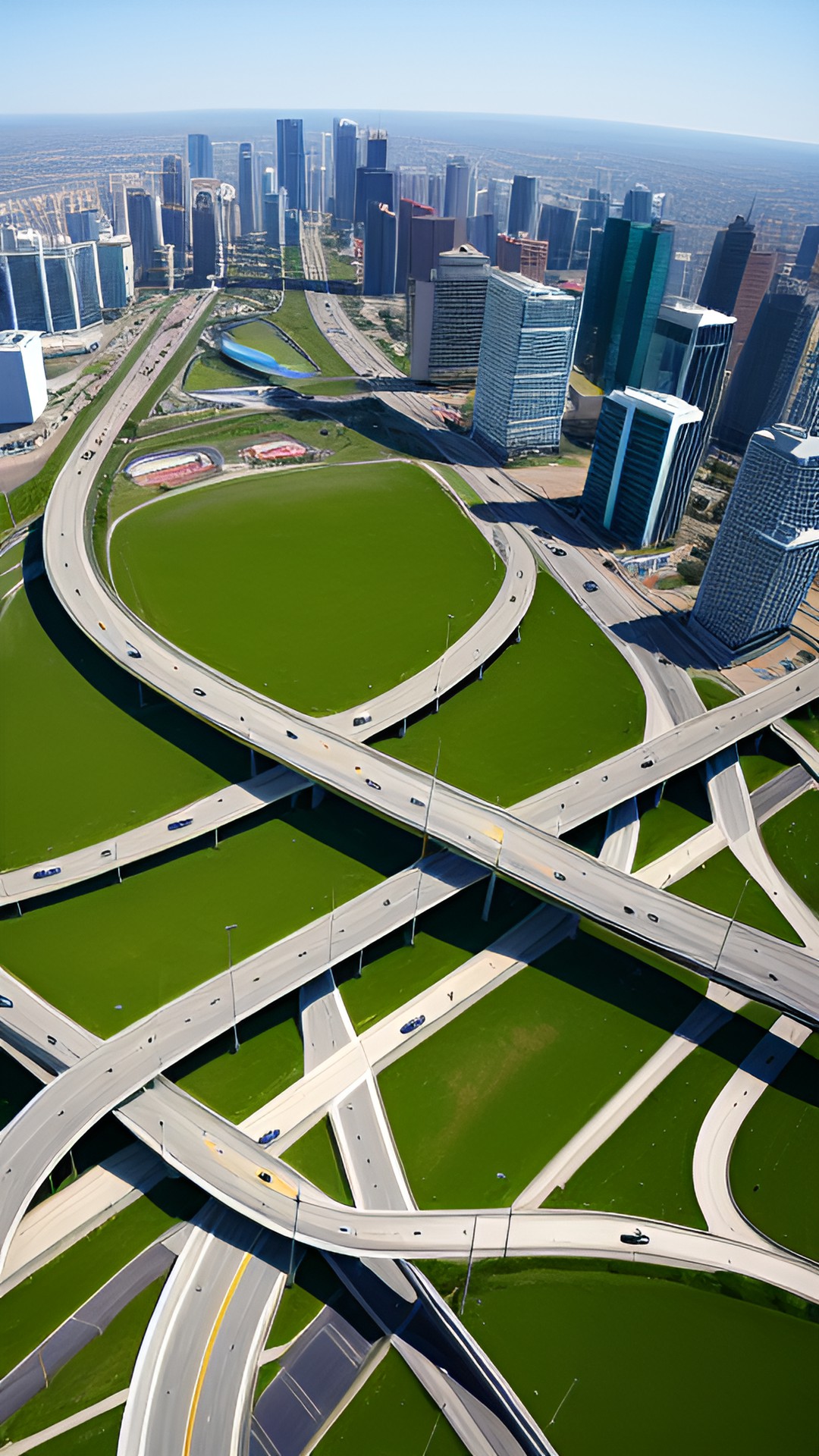 highway interchange and high buildings near it preview