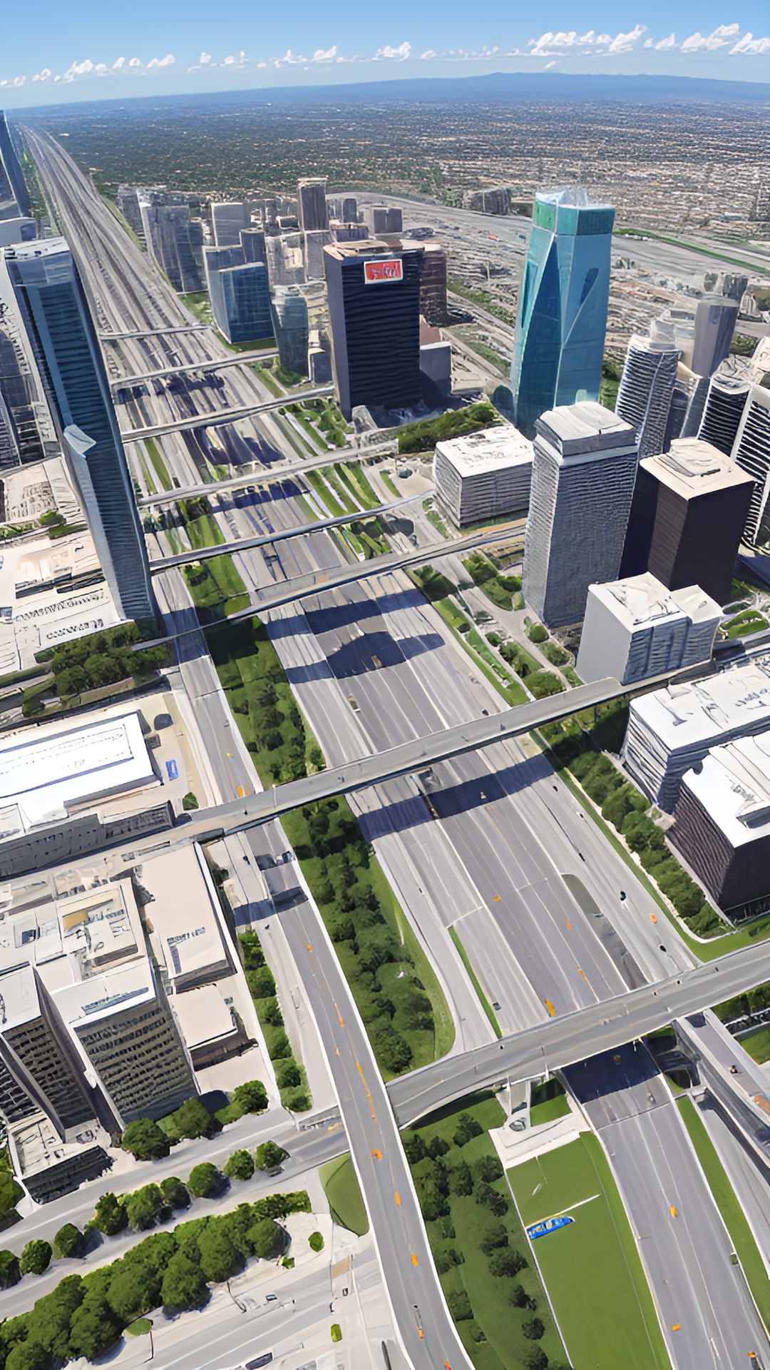 boulevard interchange and high buildings around it preview