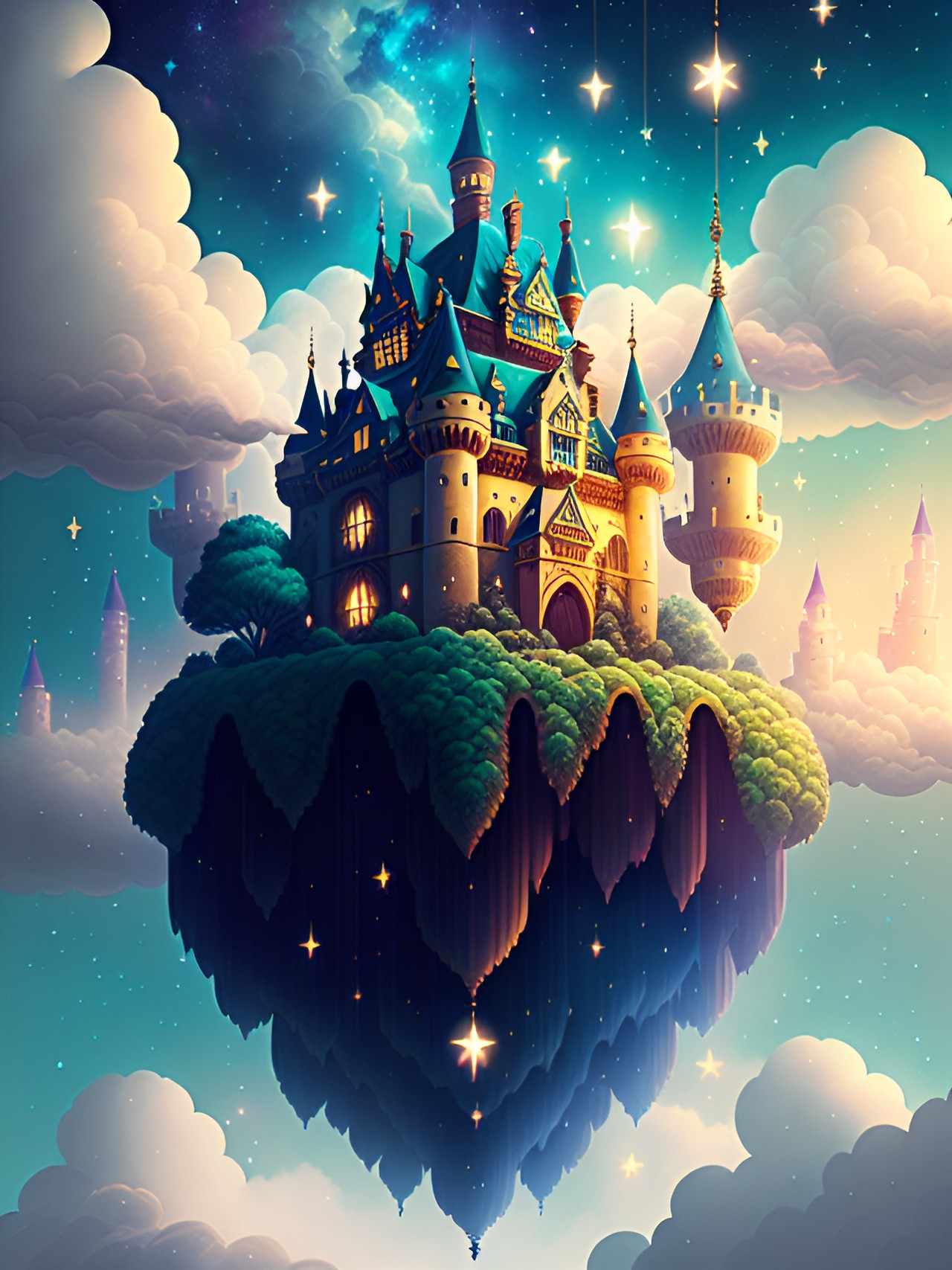 Castle In The Clouds - castle in the clouds, dangling stars preview