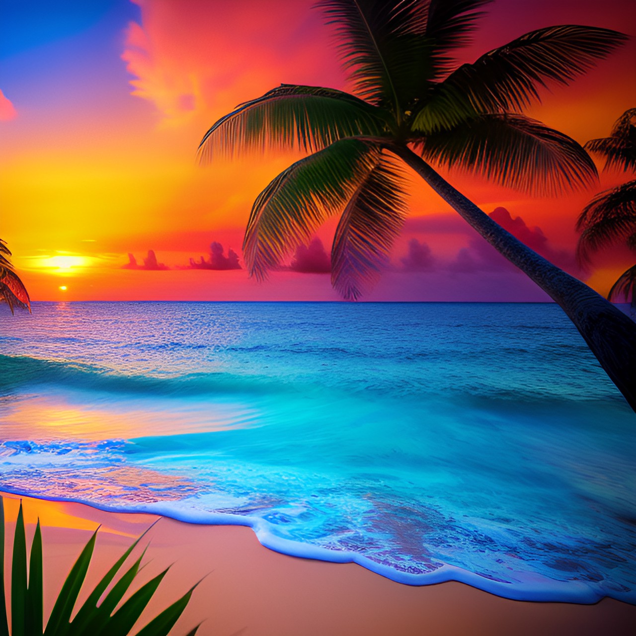 tropical hawaiian sunset preview