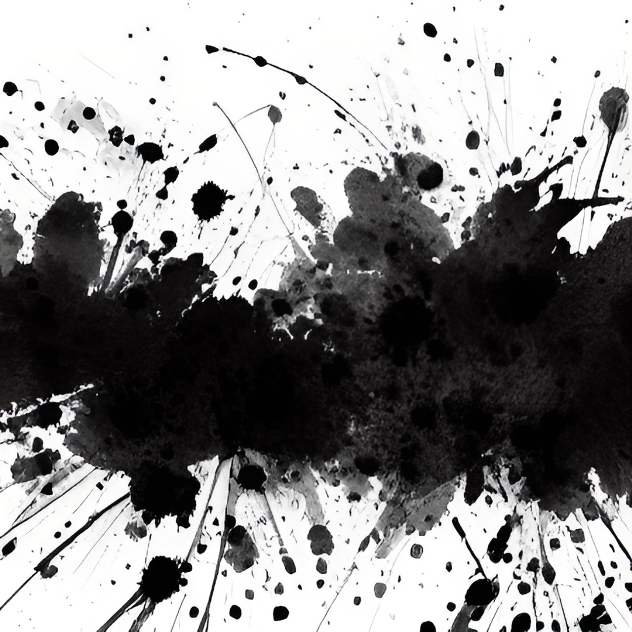 white and black splatter ink watercolor preview